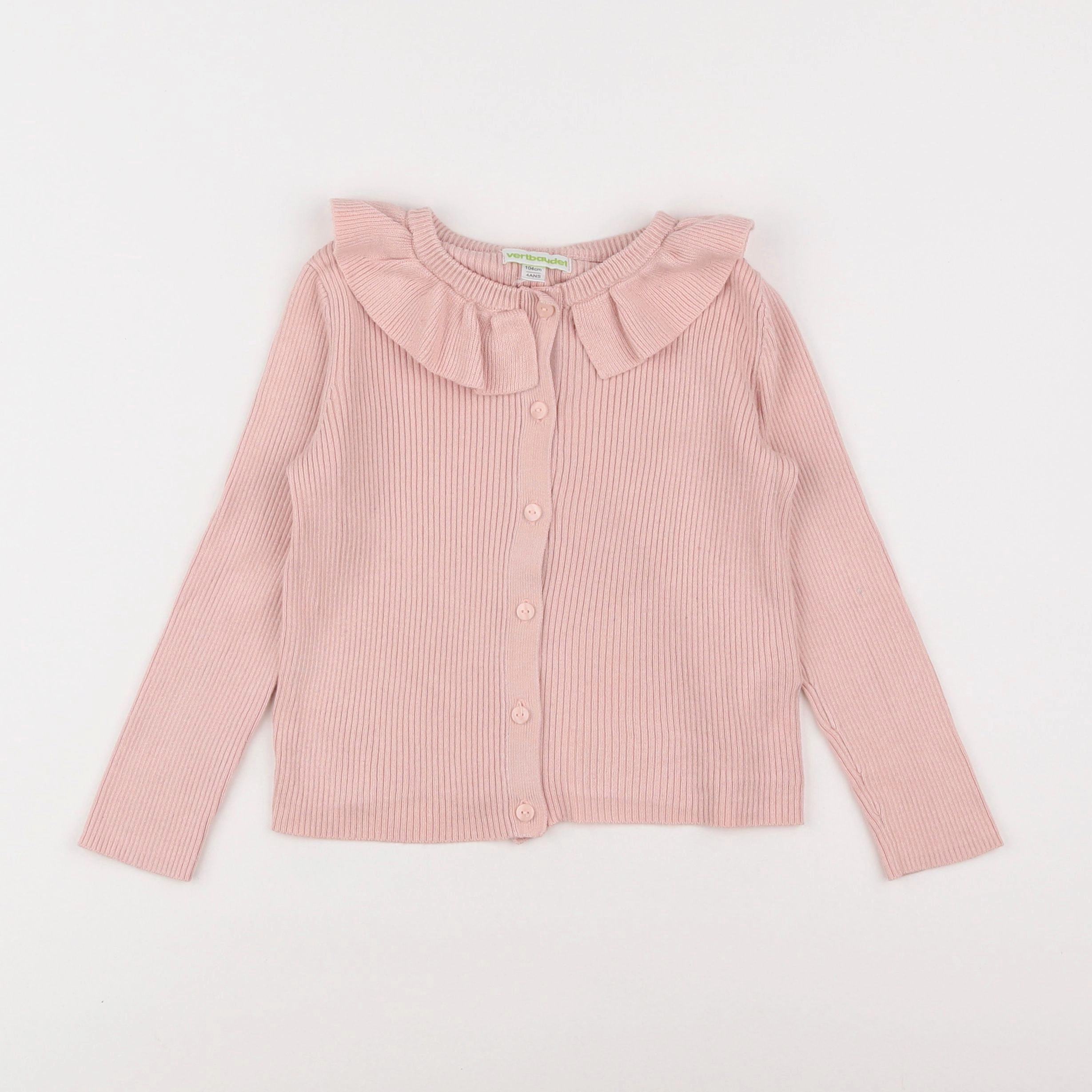 Vertbaudet - gilet rose - 4 ans