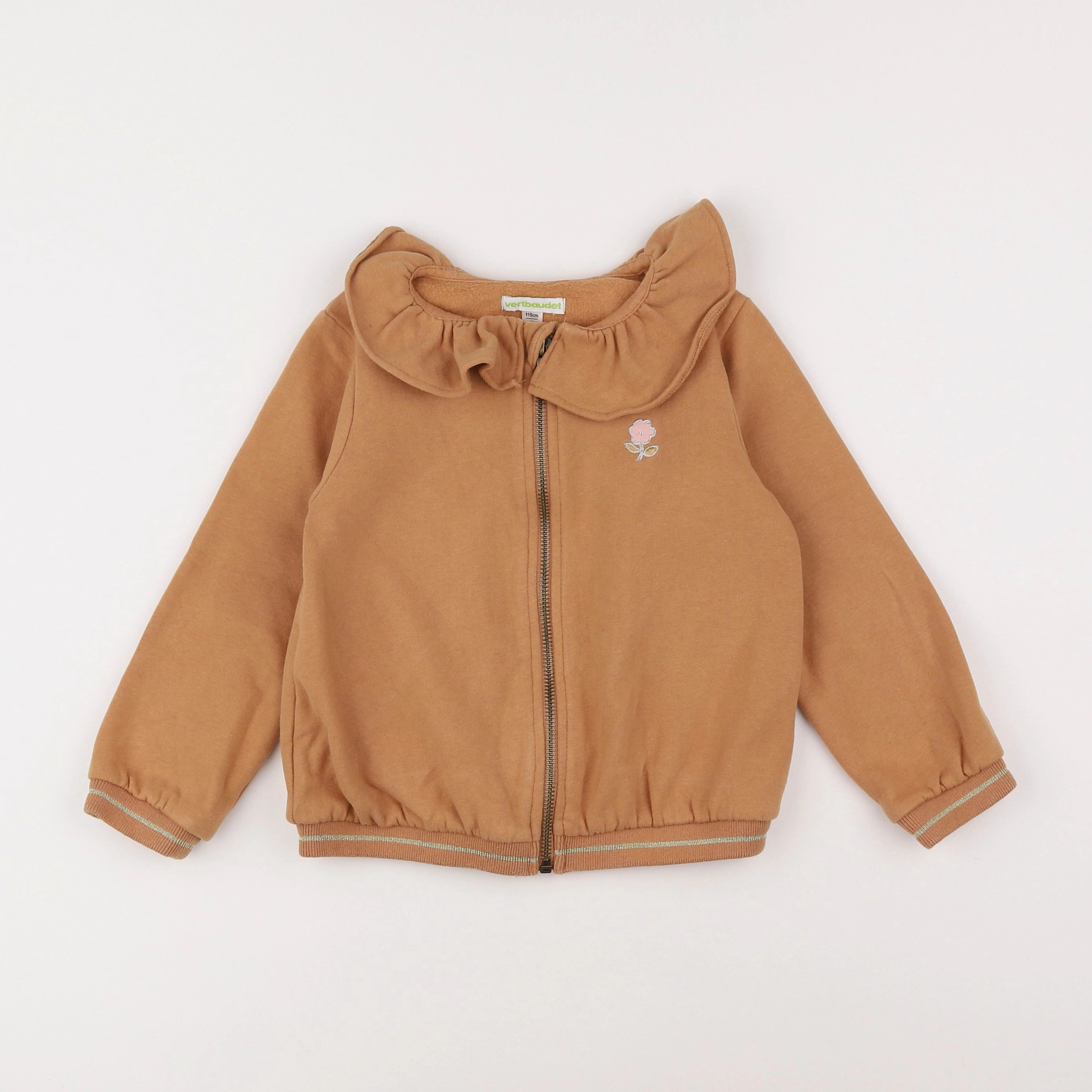 Vertbaudet - sweat marron - 5 ans