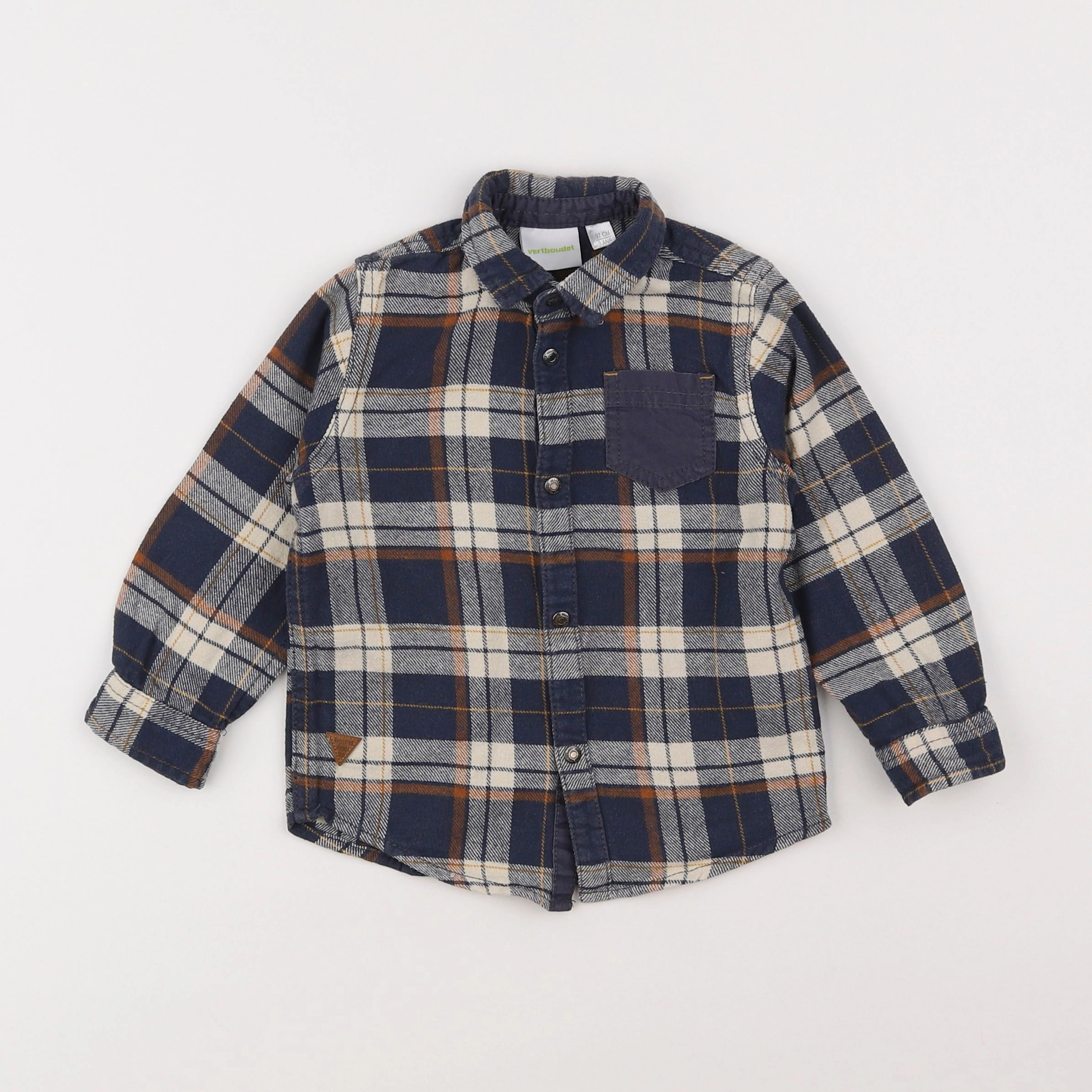 Vertbaudet - chemise bleu - 3 ans