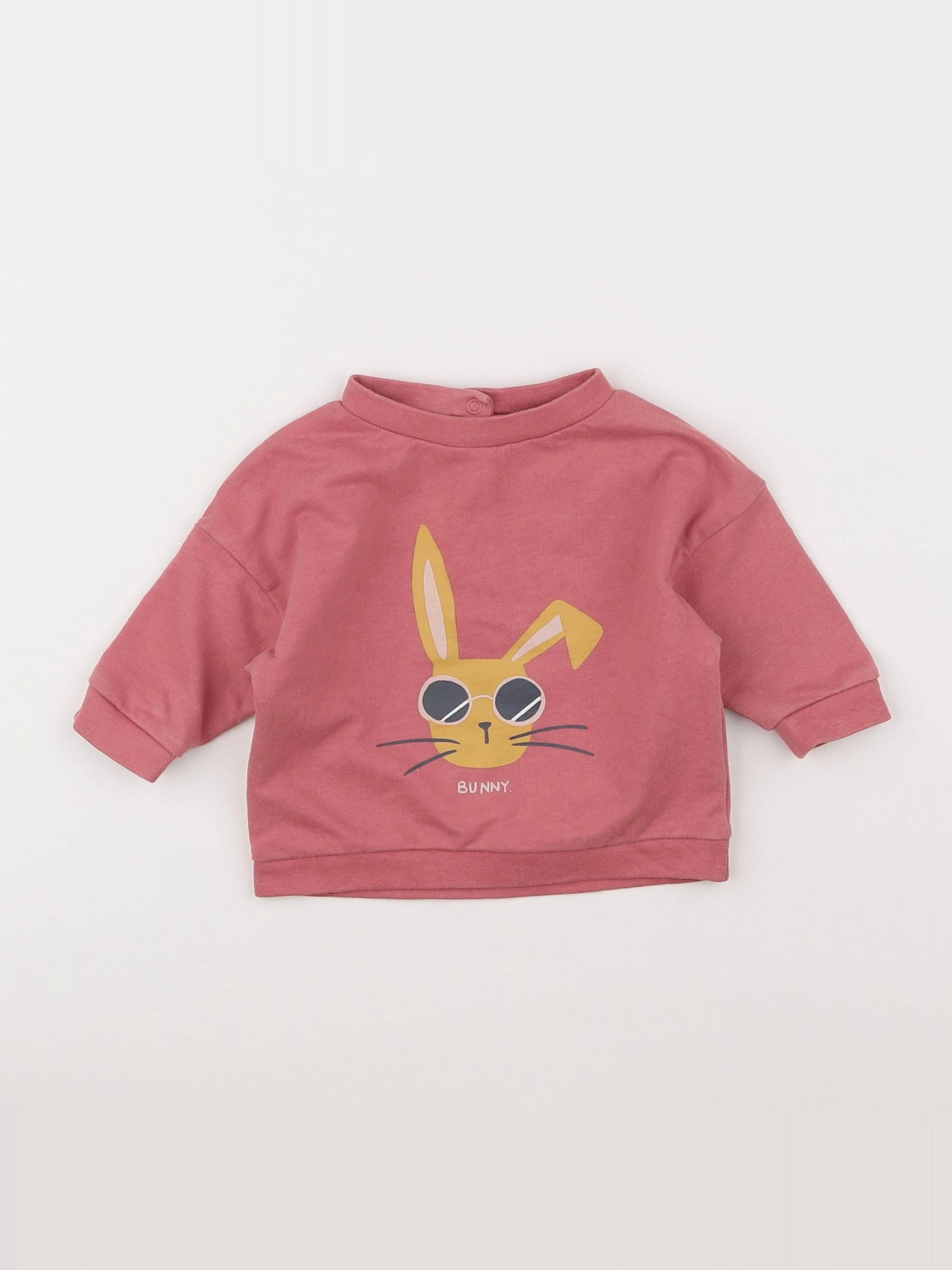Vertbaudet - sweat rose - 3 mois