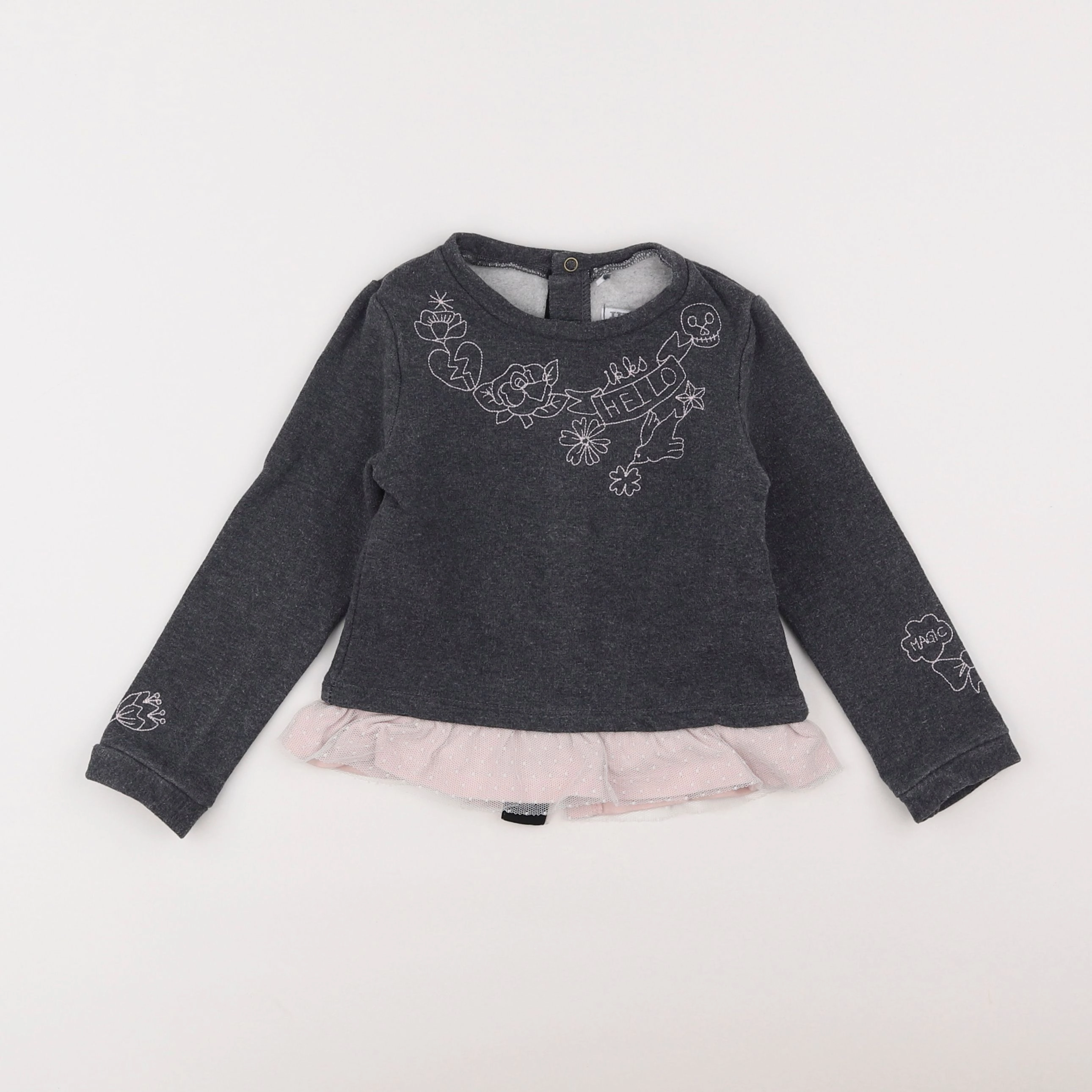 IKKS - sweat gris - 3 ans