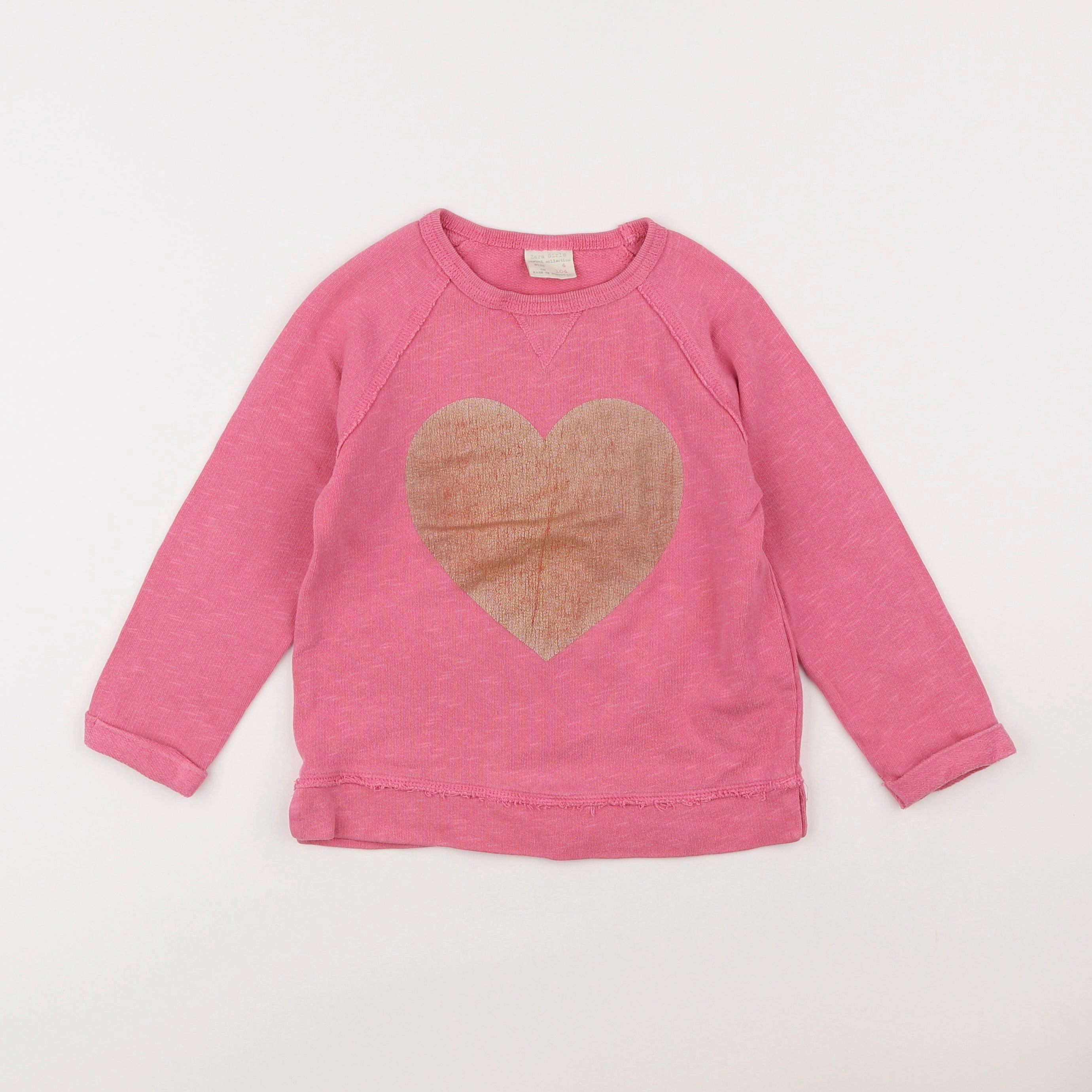 Zara - pull rose - 4 ans