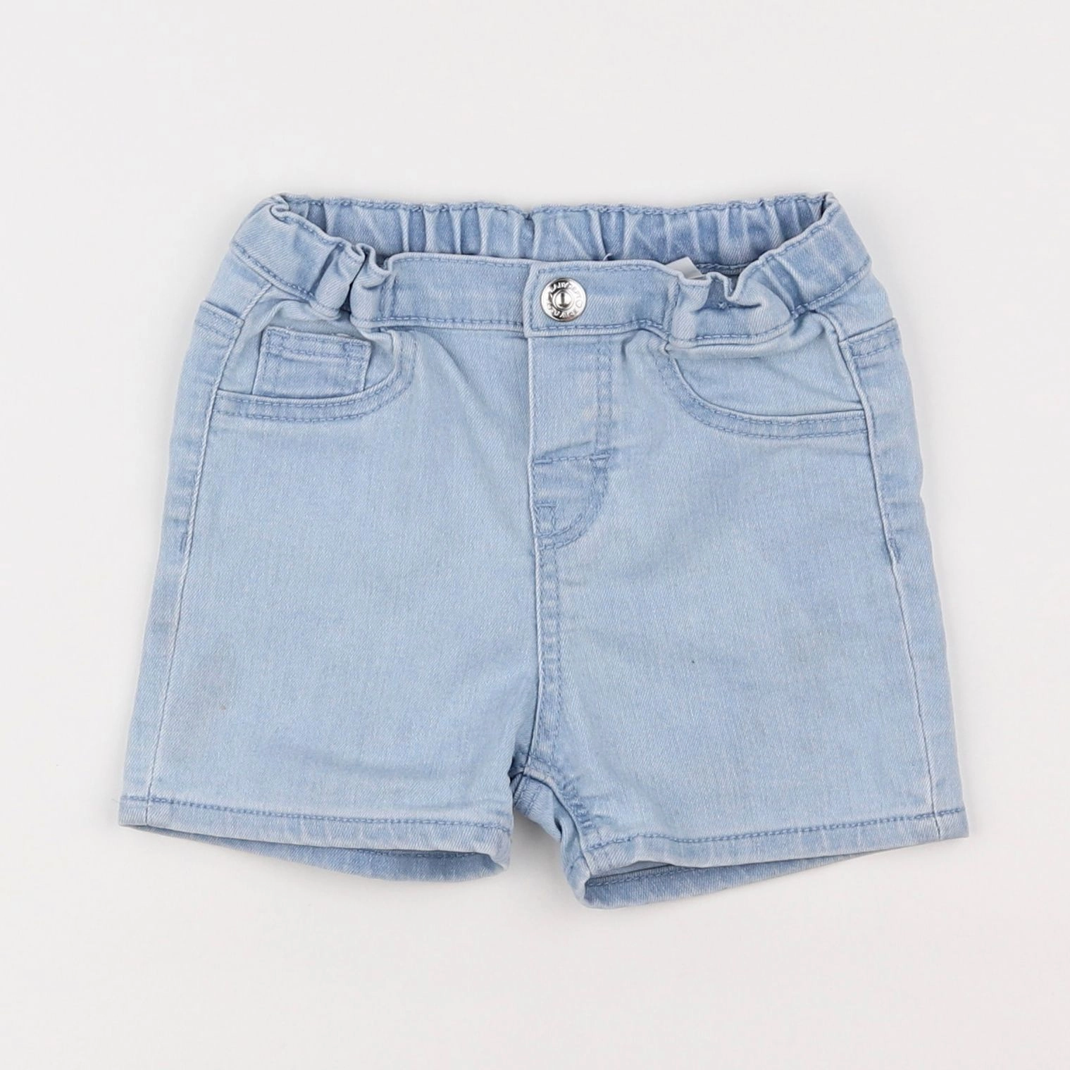 H&M - short bleu - 12/18 mois