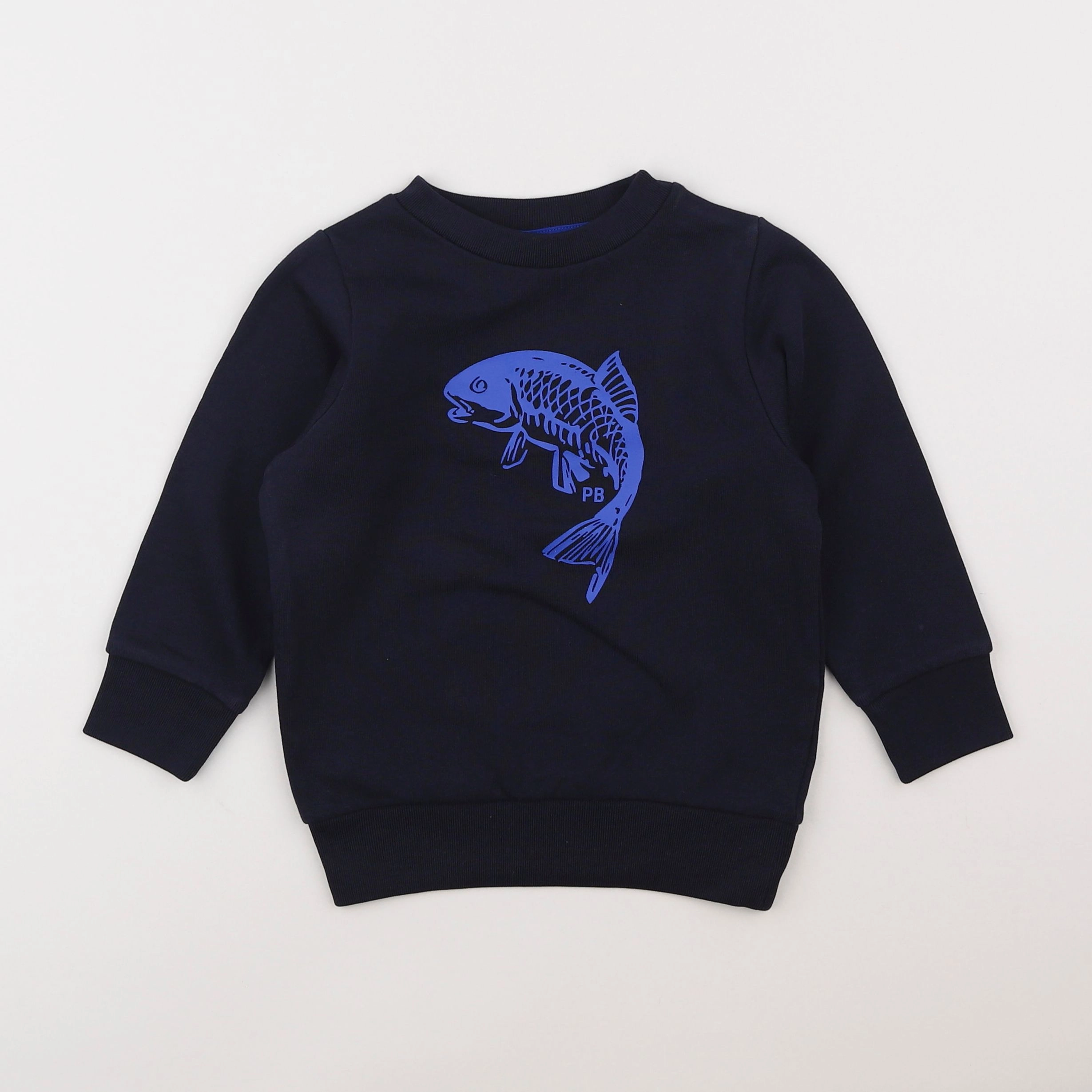 Petit Bateau - sweat bleu - 3 ans