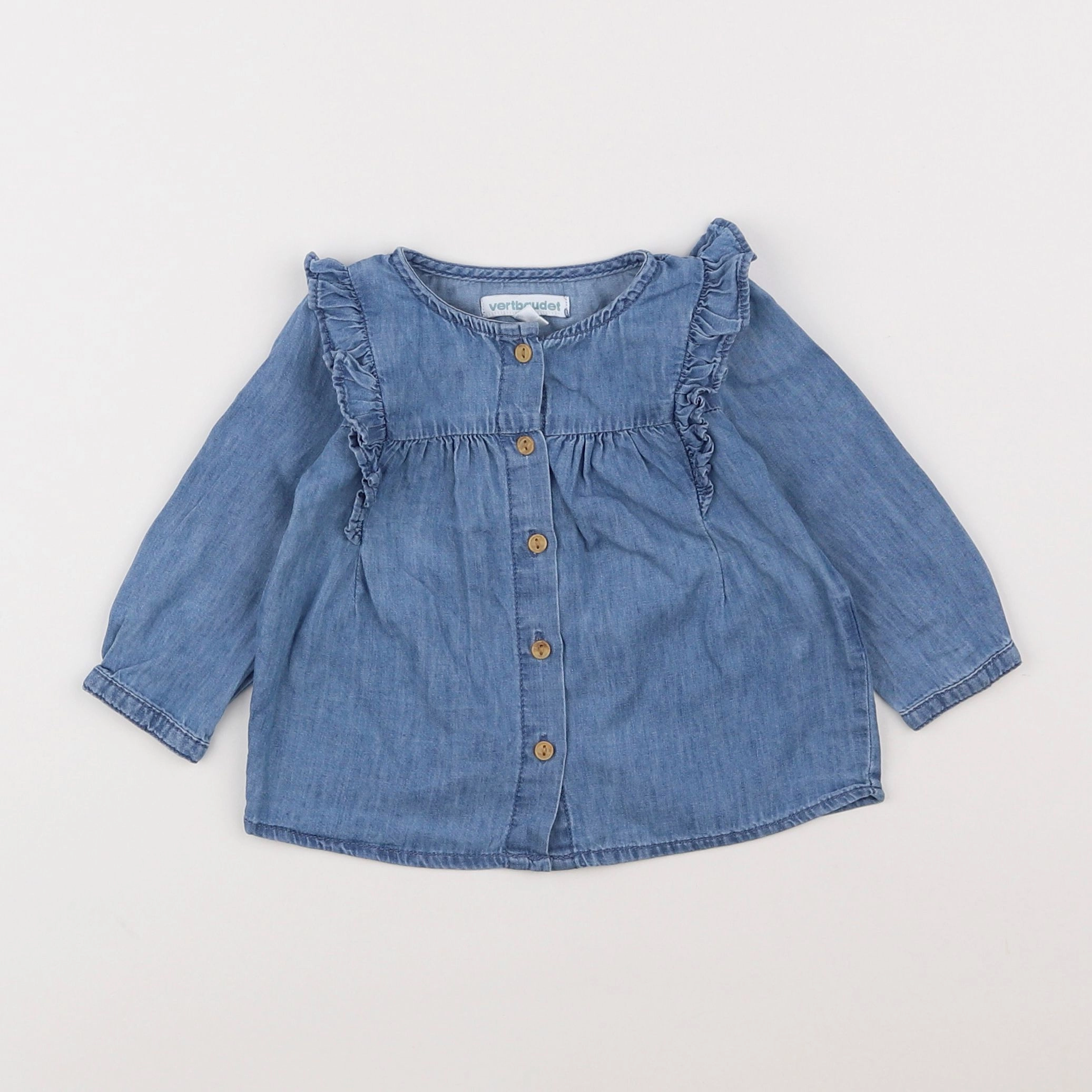 Vertbaudet - blouse bleu - 6 mois