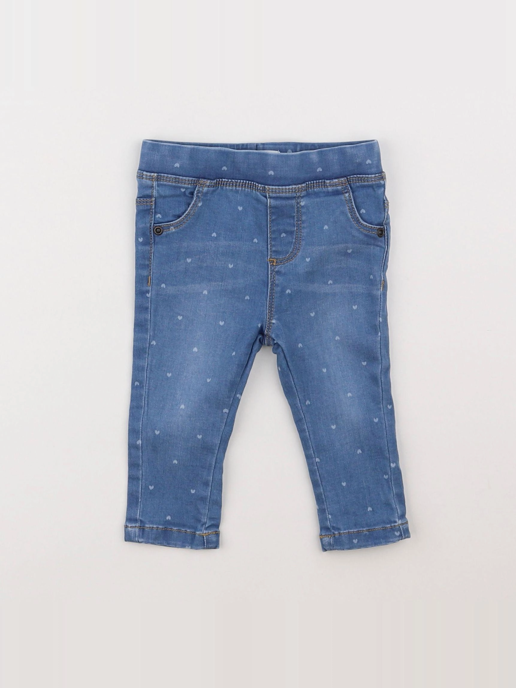 Vertbaudet - jegging bleu - 6 mois