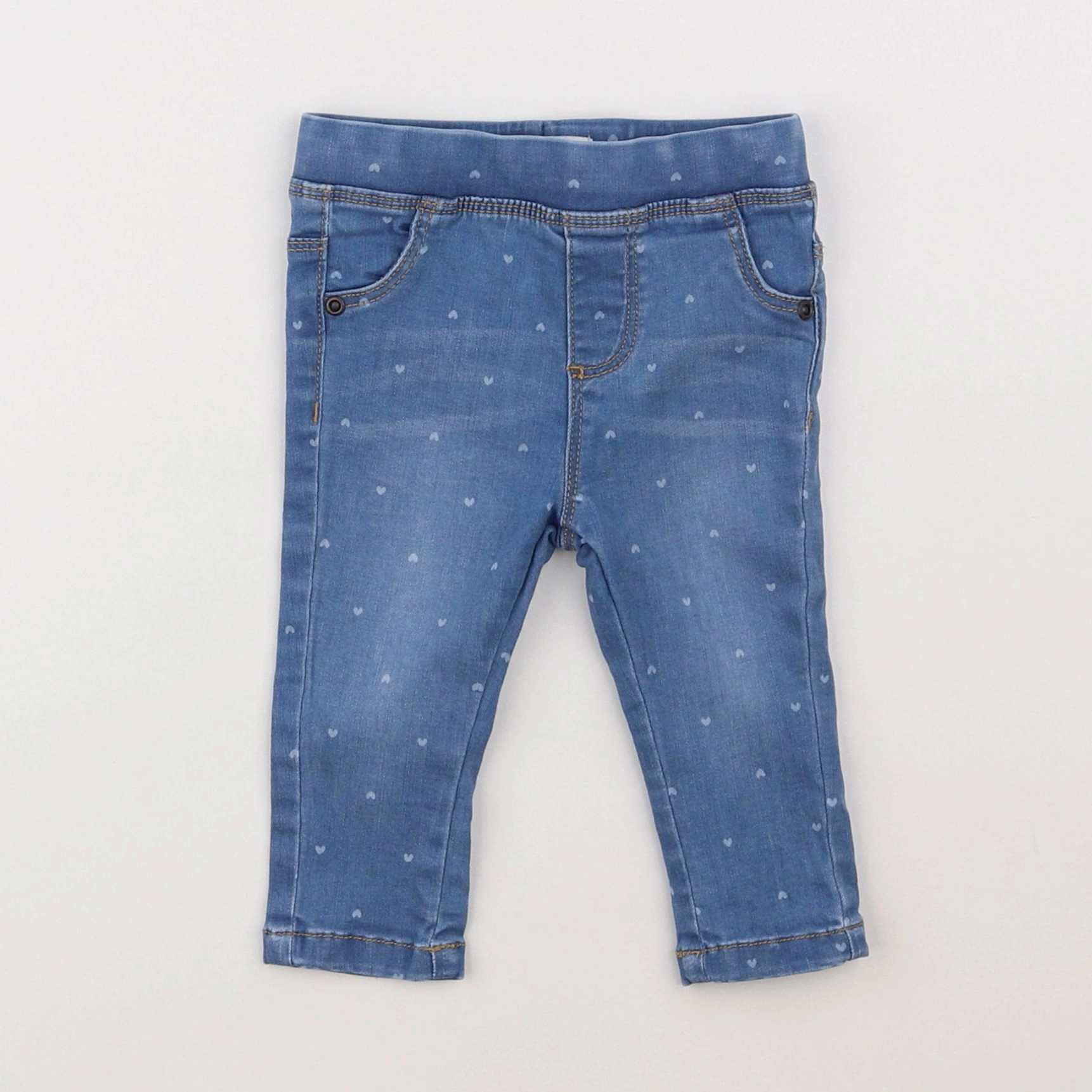 Vertbaudet - jegging bleu - 6 mois