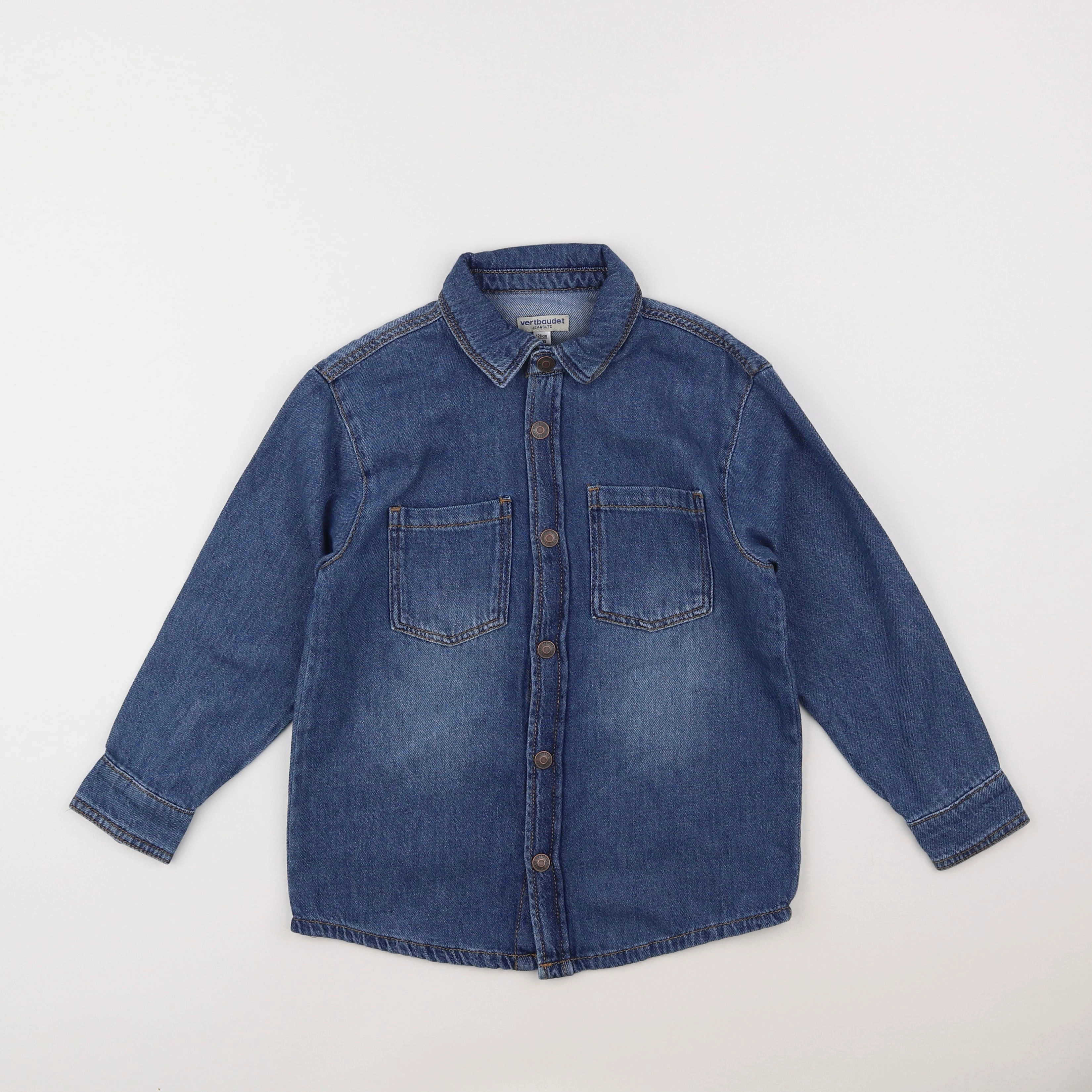 Vertbaudet - chemise bleu - 8 ans