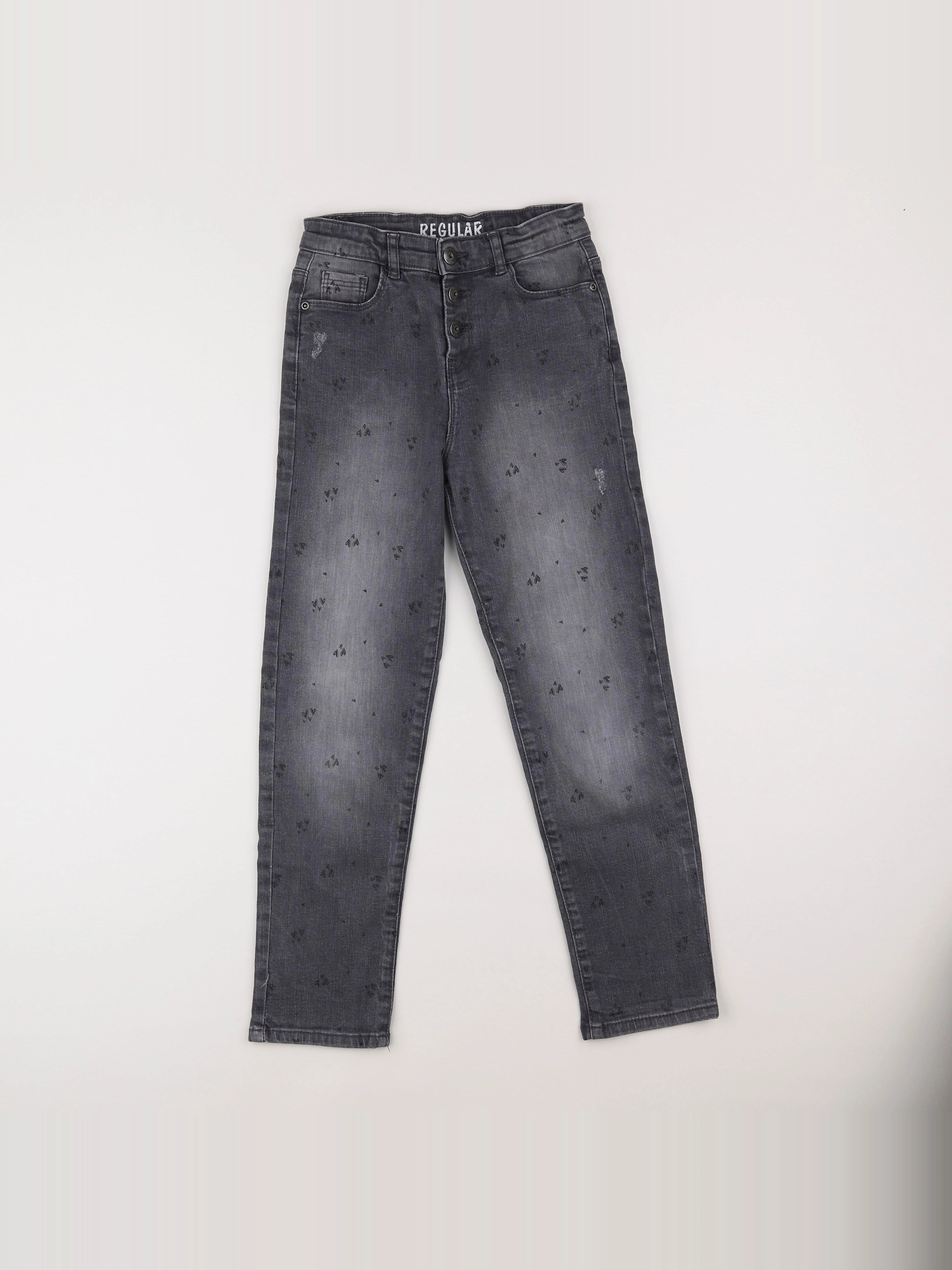 Vertbaudet - jean gris - 9 ans