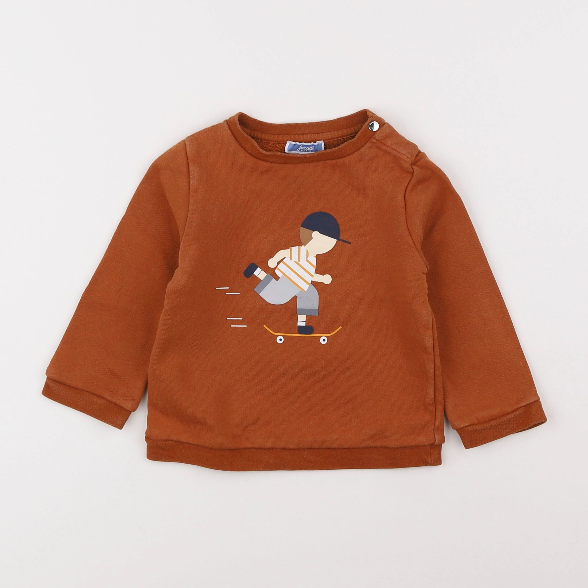 Jacadi - sweat imprimé au dos marron - 2 ans