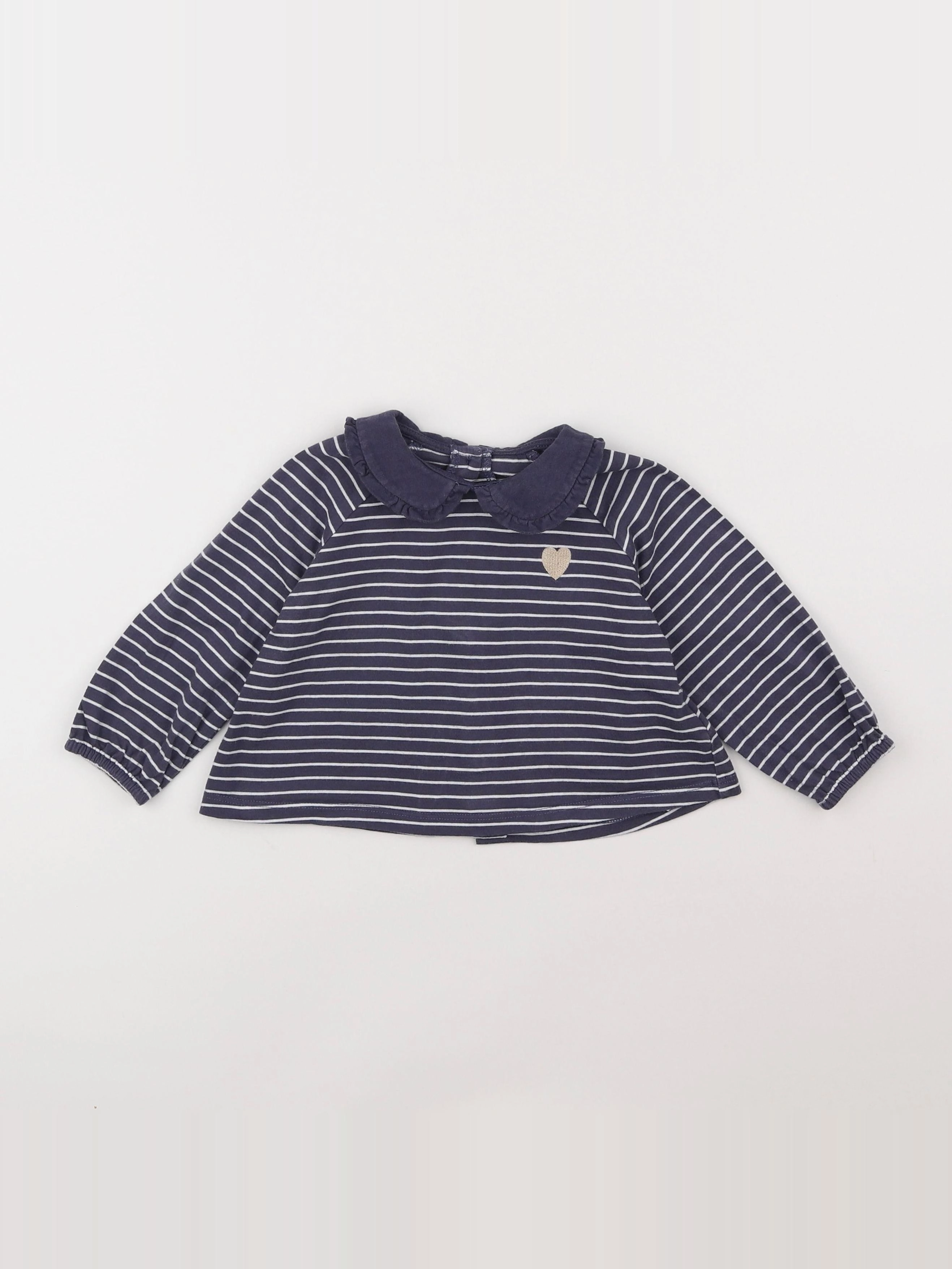 Vertbaudet - tee-shirt bleu - 18 mois