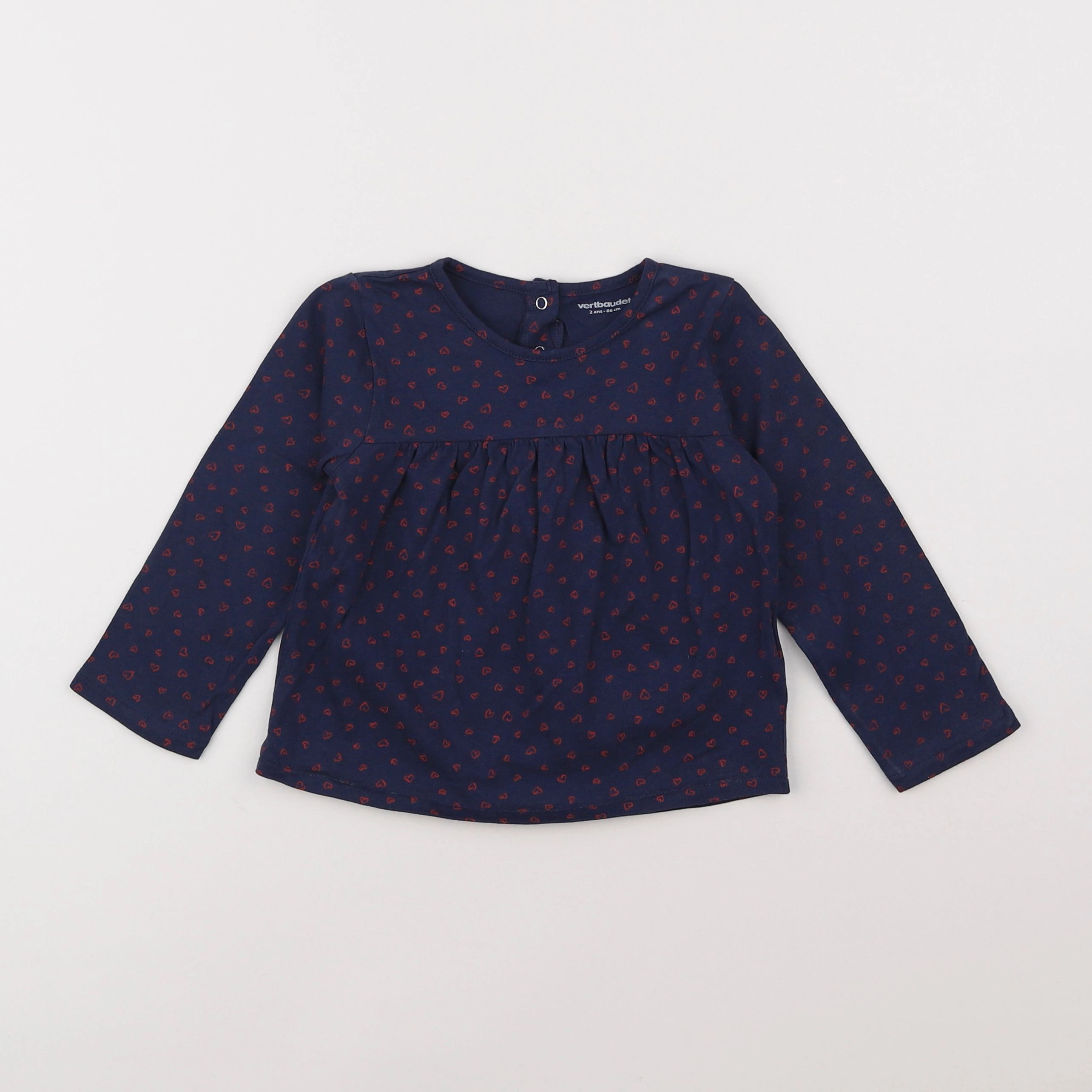 Vertbaudet - tee-shirt bleu - 2 ans