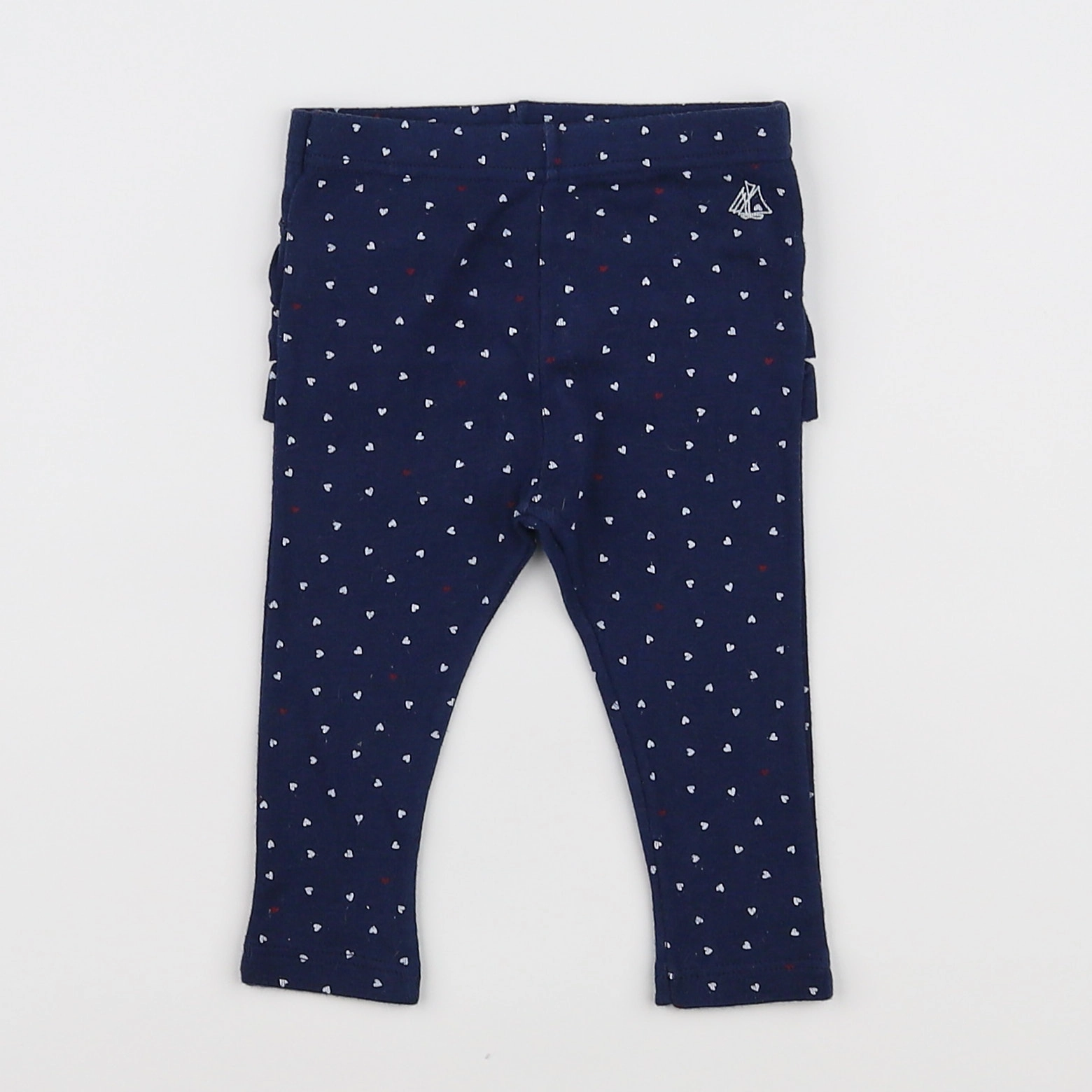 Petit Bateau - legging bleu, blanc - 6 mois