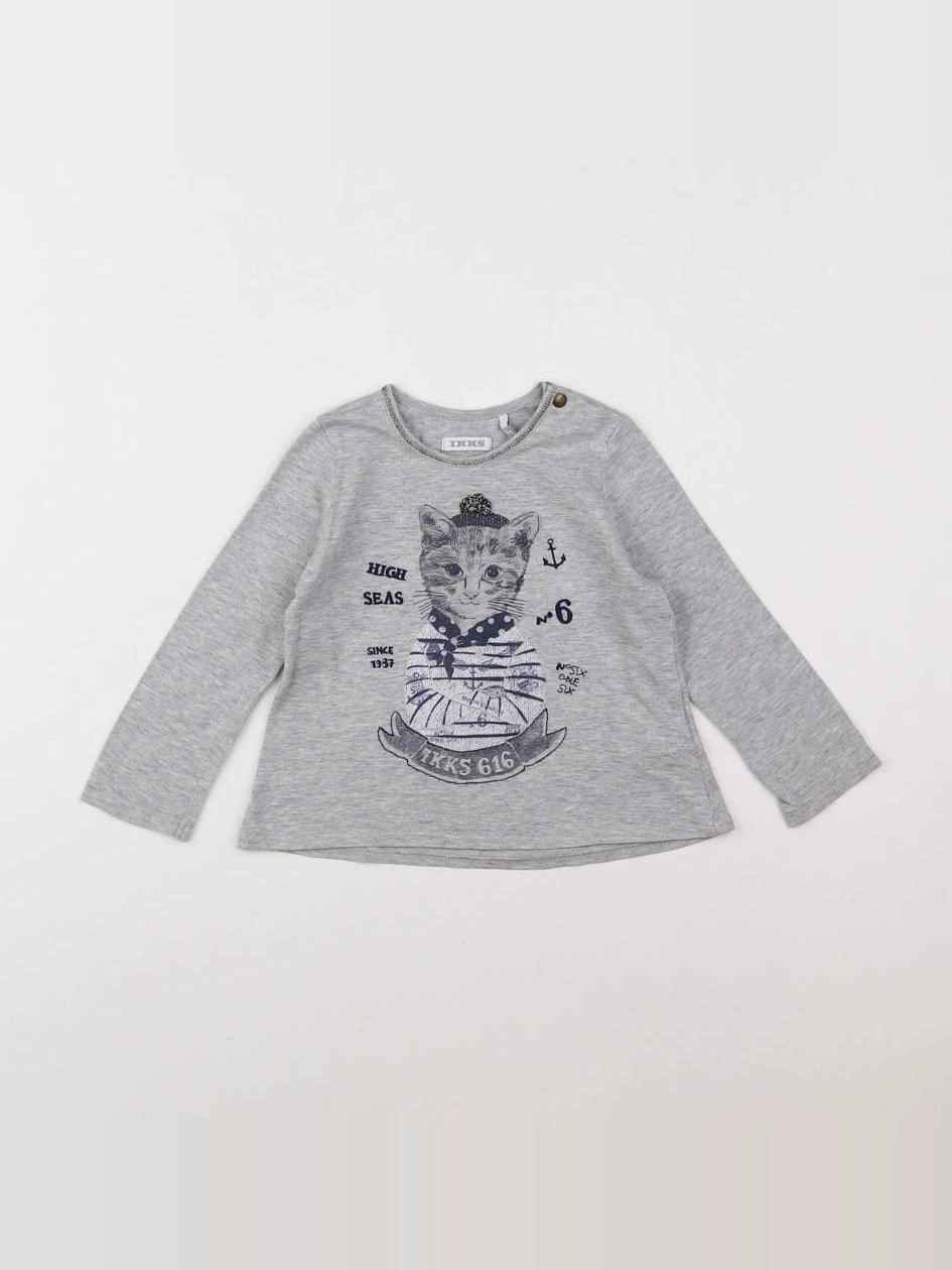 IKKS - tee-shirt gris - 18 mois