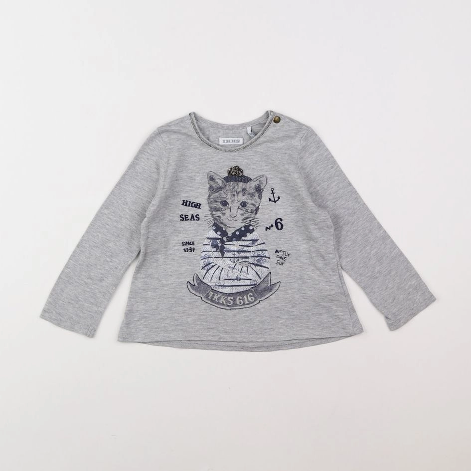 IKKS - tee-shirt gris - 18 mois