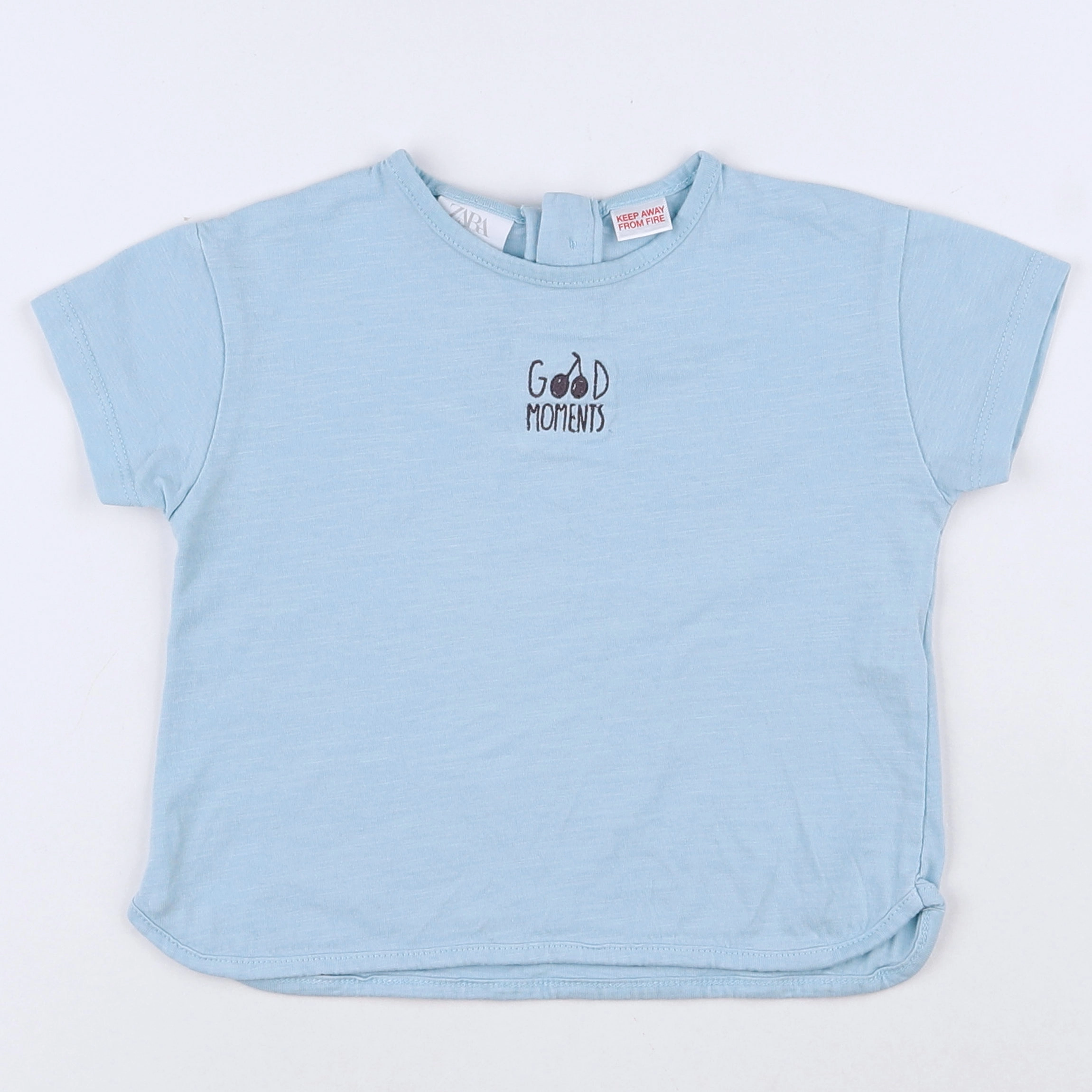 Zara - tee-shirt bleu - 9/12 mois