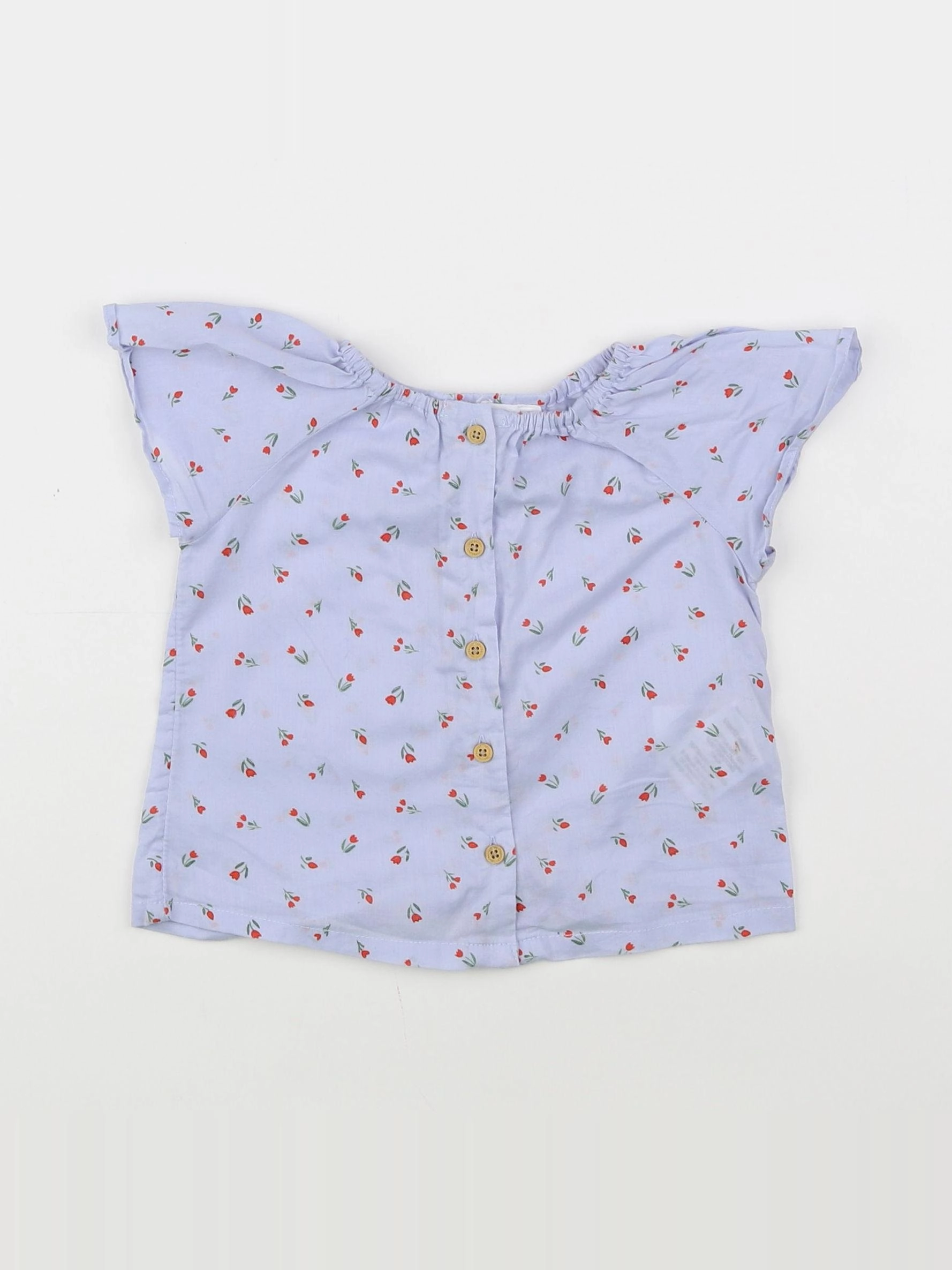 Vertbaudet - blouse bleu - 12 mois