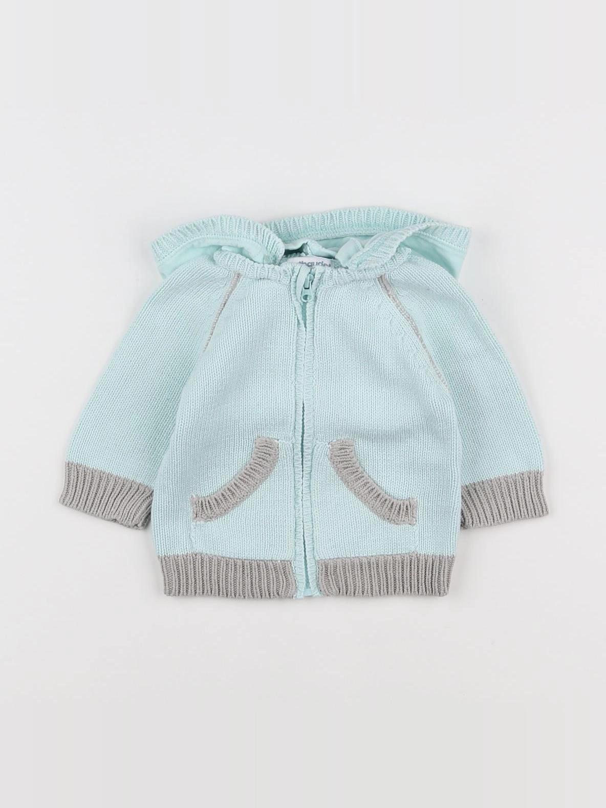 Vertbaudet - gilet bleu - 3 mois