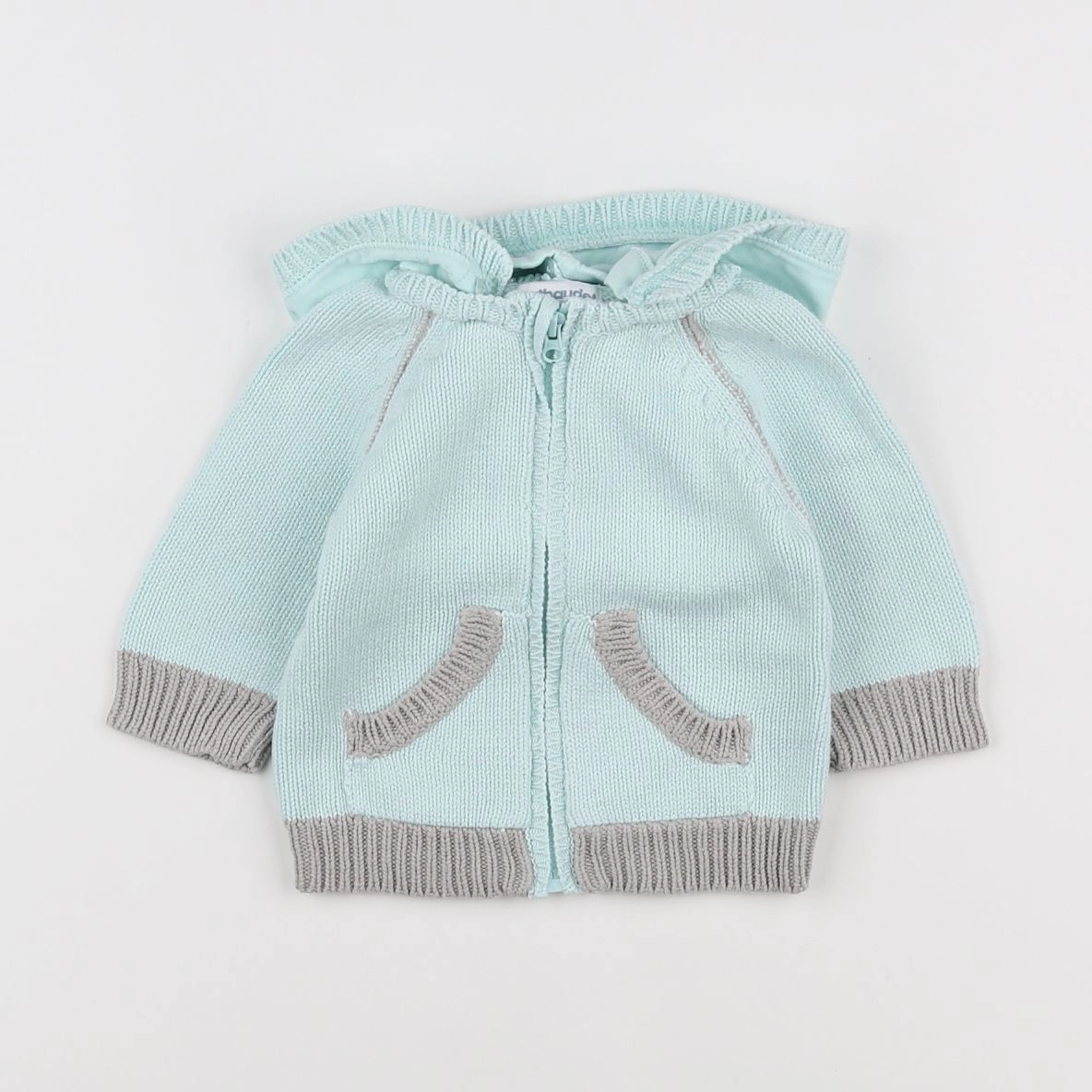 Vertbaudet - gilet bleu - 3 mois