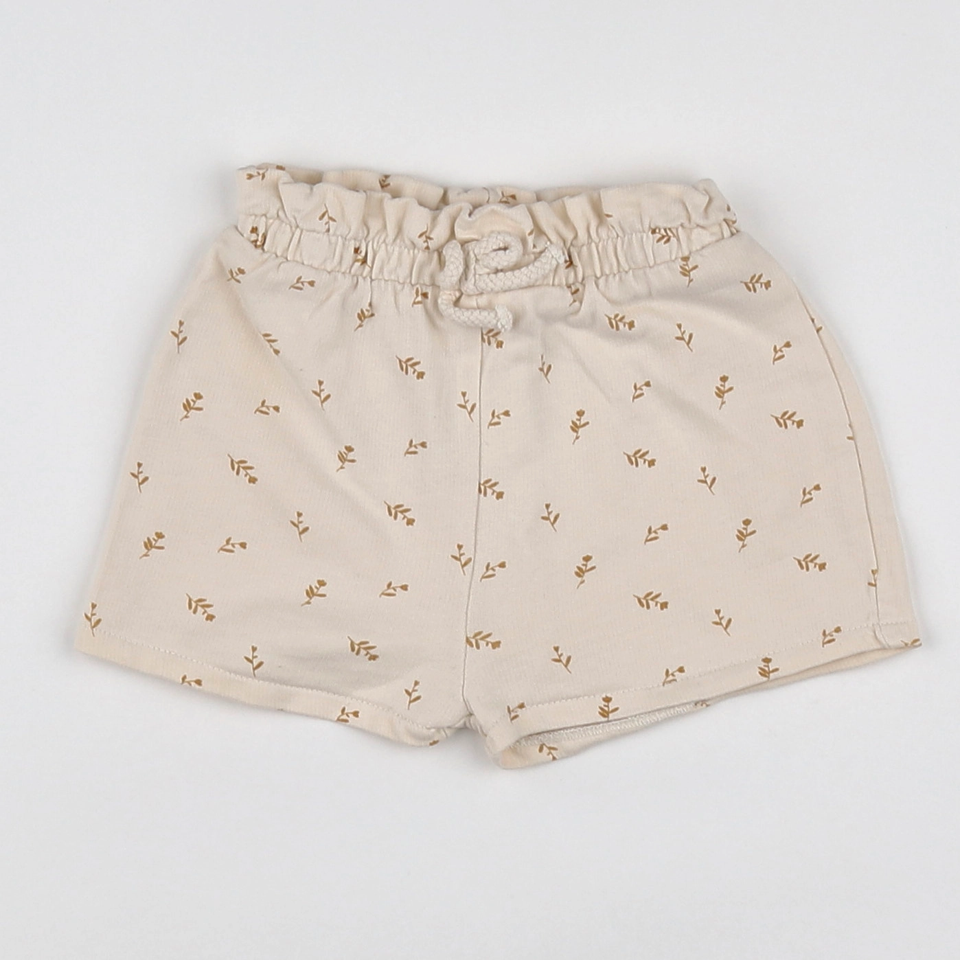 Vertbaudet - short blanc, beige - 12 mois