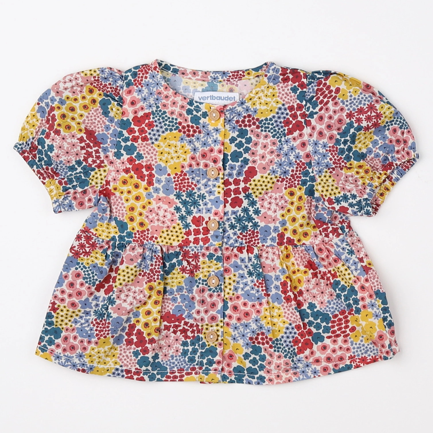Vertbaudet - blouse multicolore - 3 mois