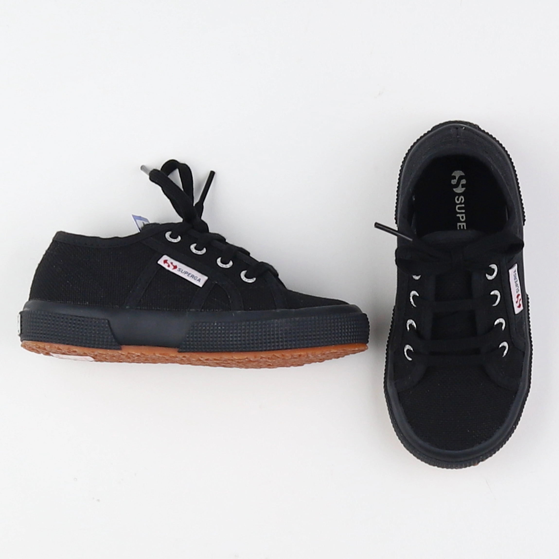 Superga - tennis à scratch/ lacets noir (neuf) - pointure 35