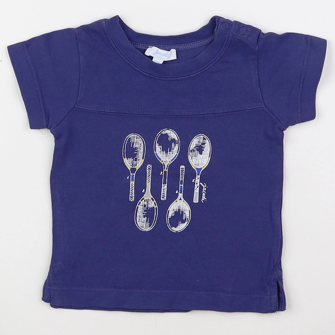 Jacadi - tee-shirt bleu, blanc - 6 mois