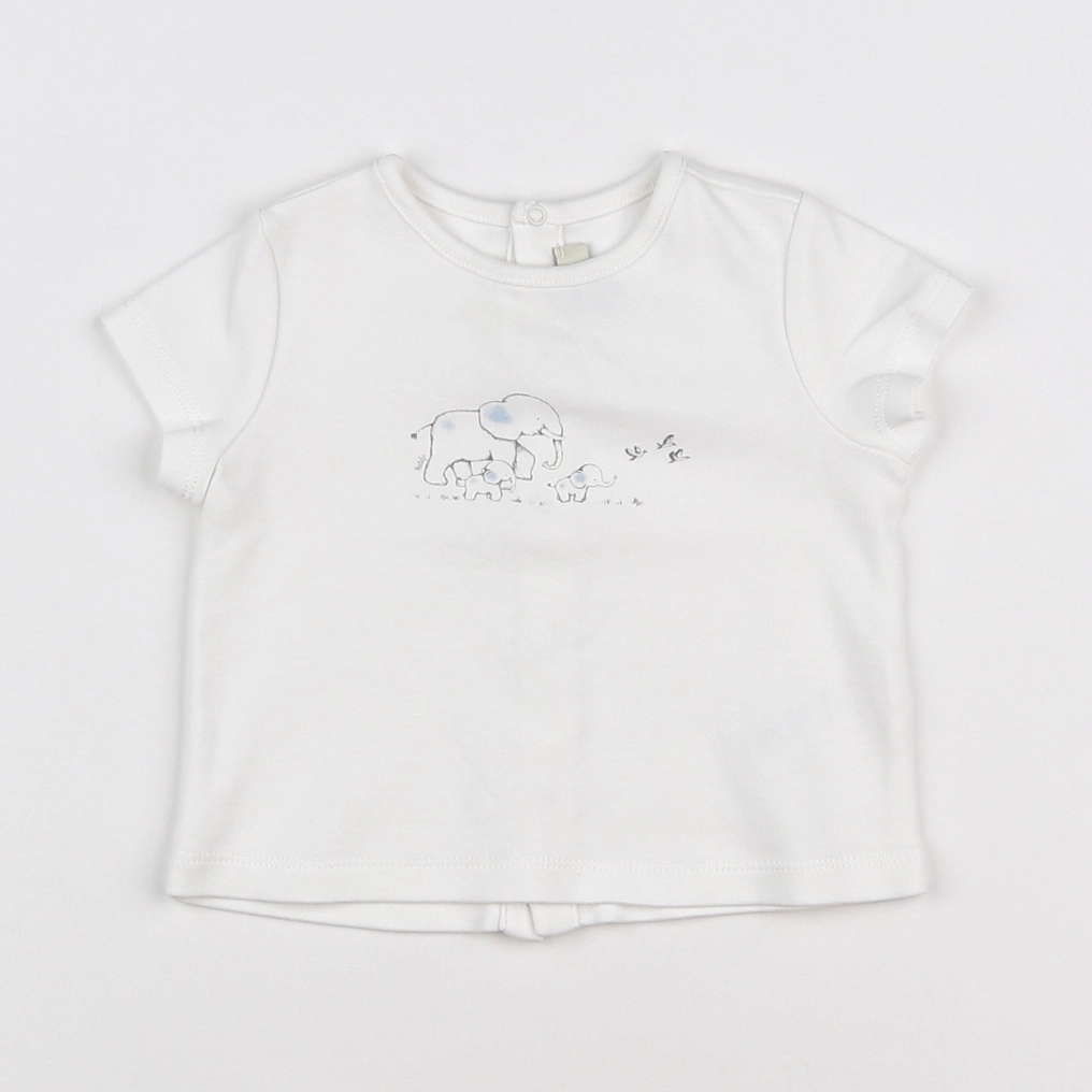 Natalys - tee-shirt blanc - 6 mois