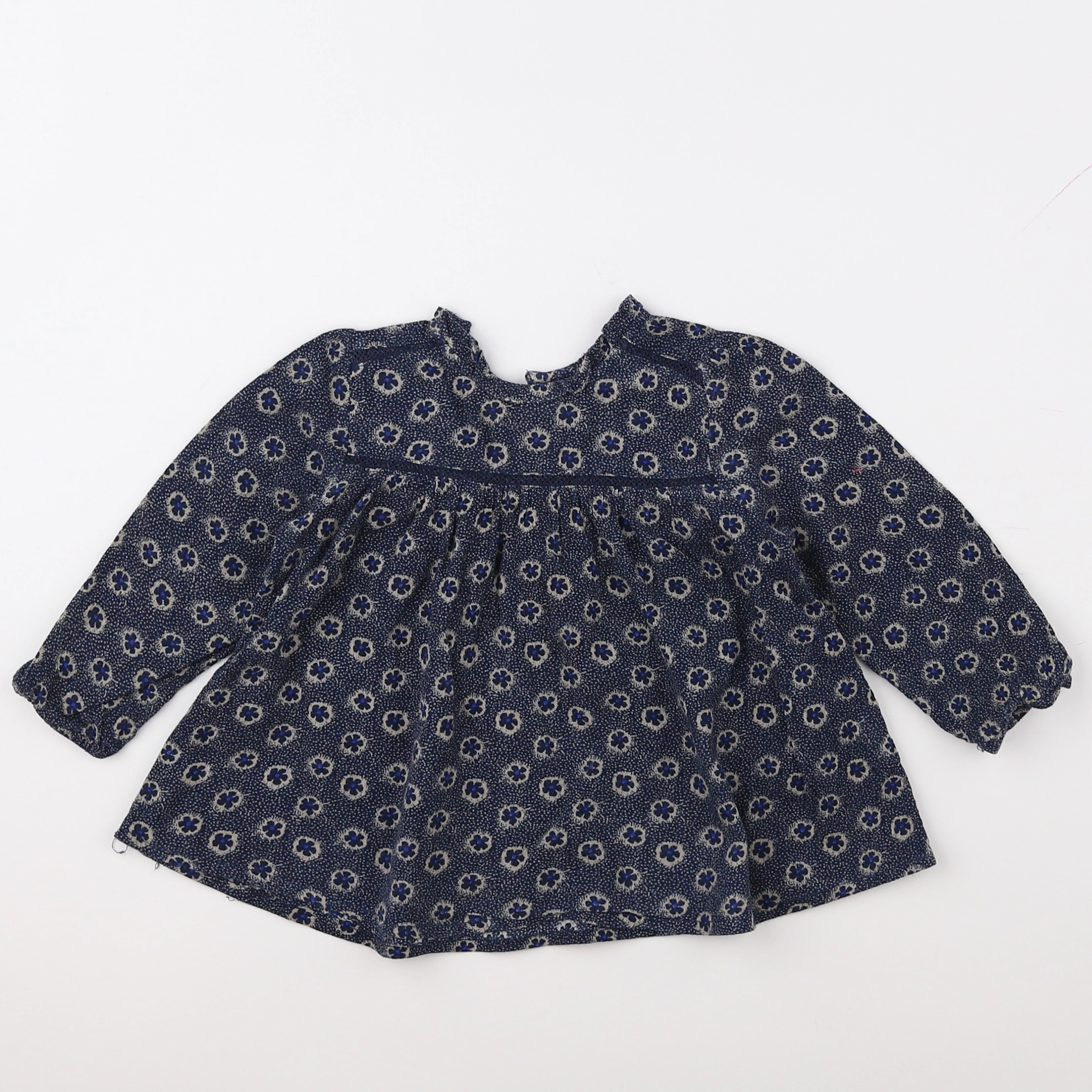 Boutchou - blouse bleu - 12 mois