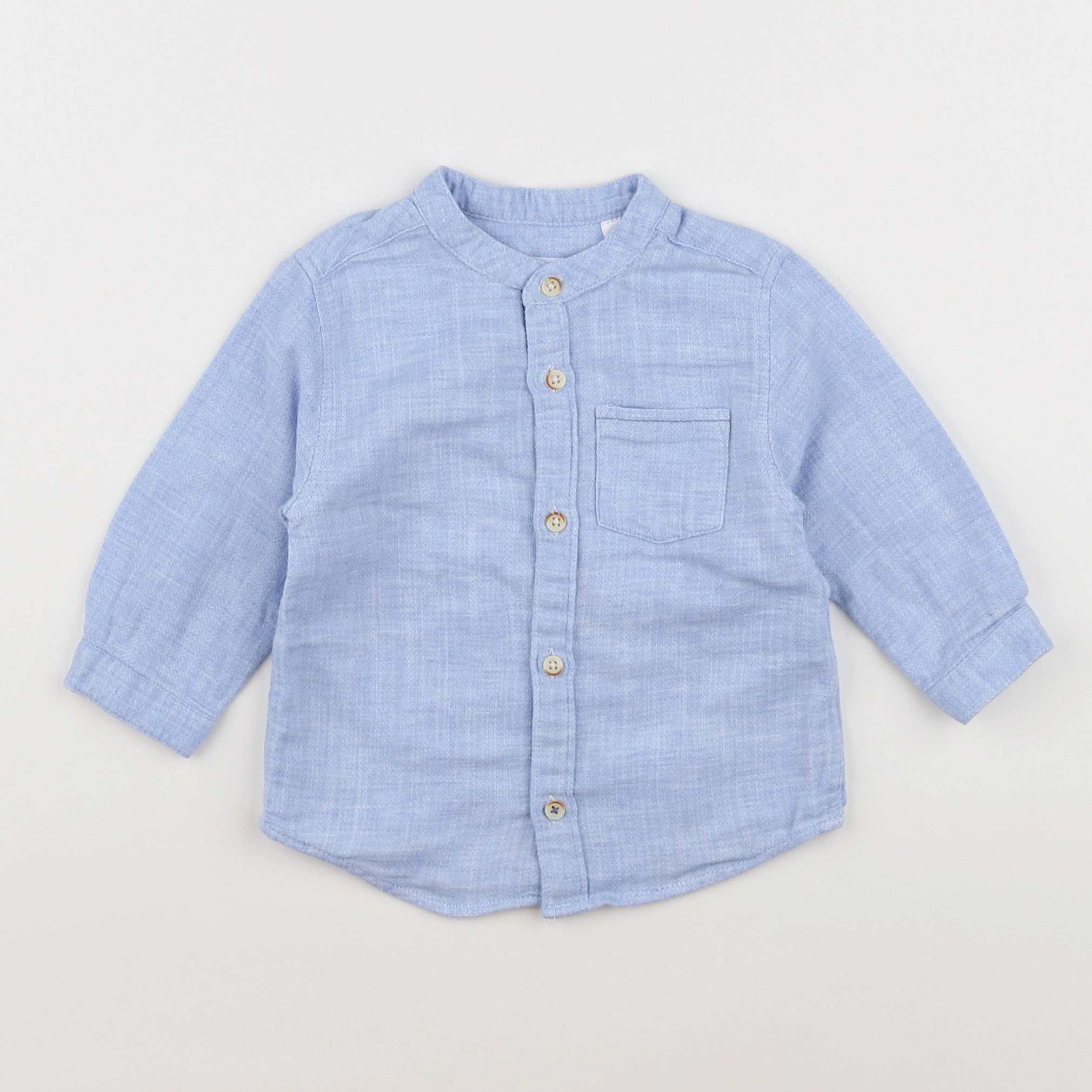 Zara - chemise bleu - 6/9 mois