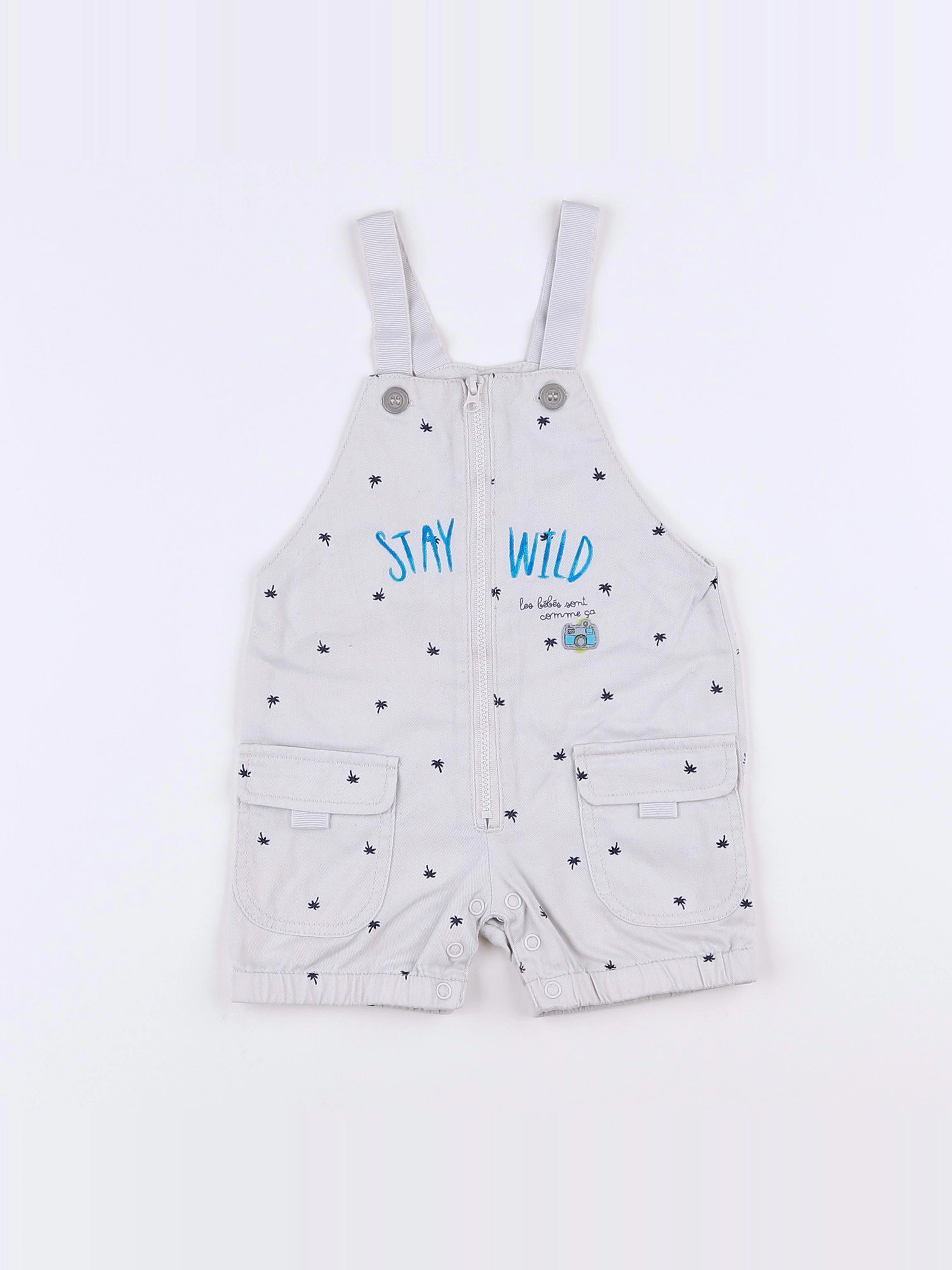 Absorba - salopette gris - 12 mois