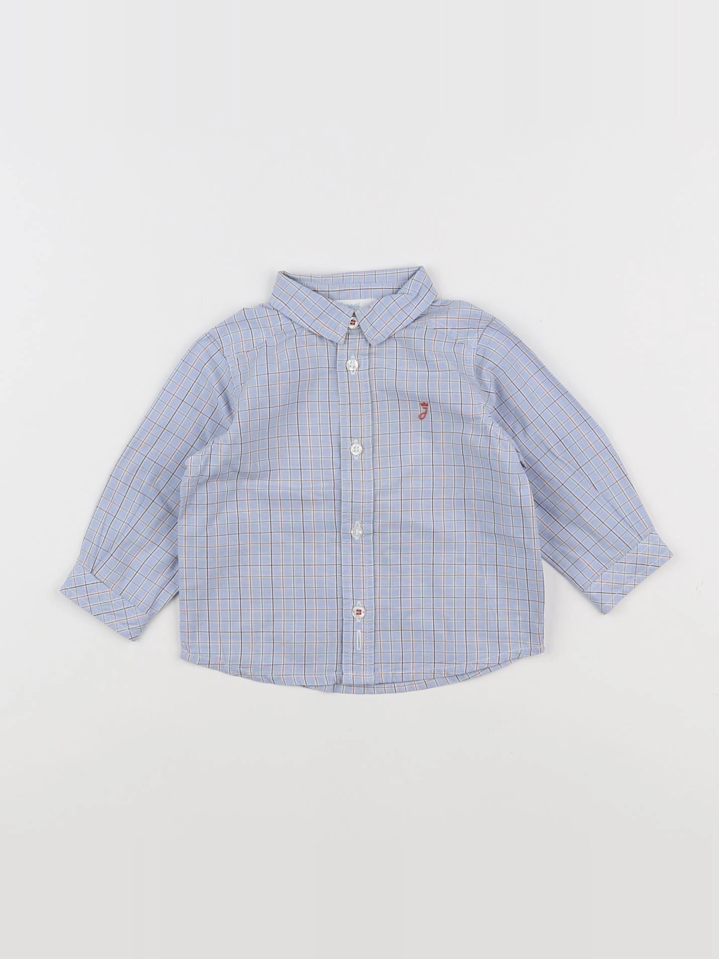 Jacadi - chemise bleu - 6 mois