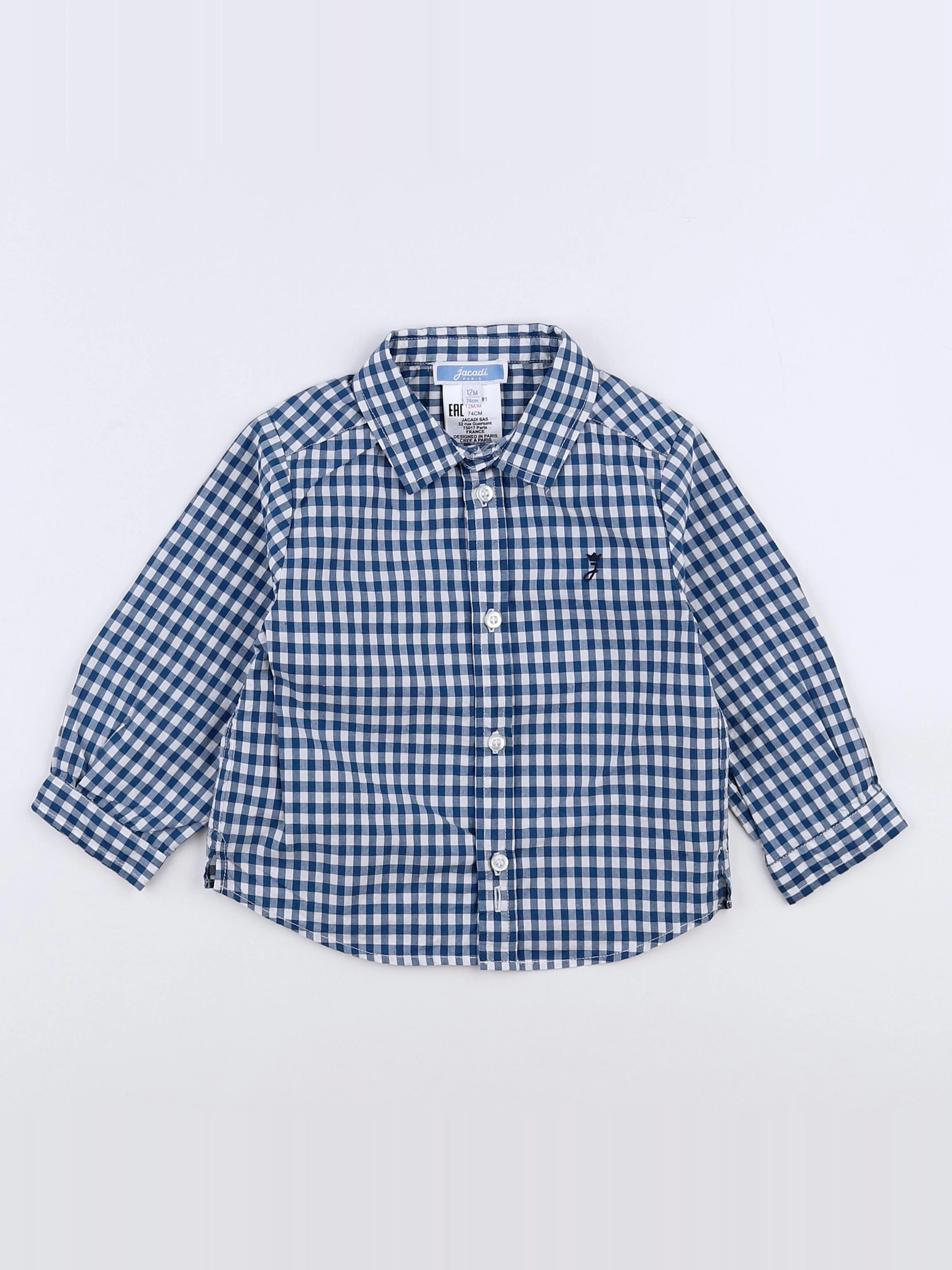 Jacadi - chemise bleu - 12 mois