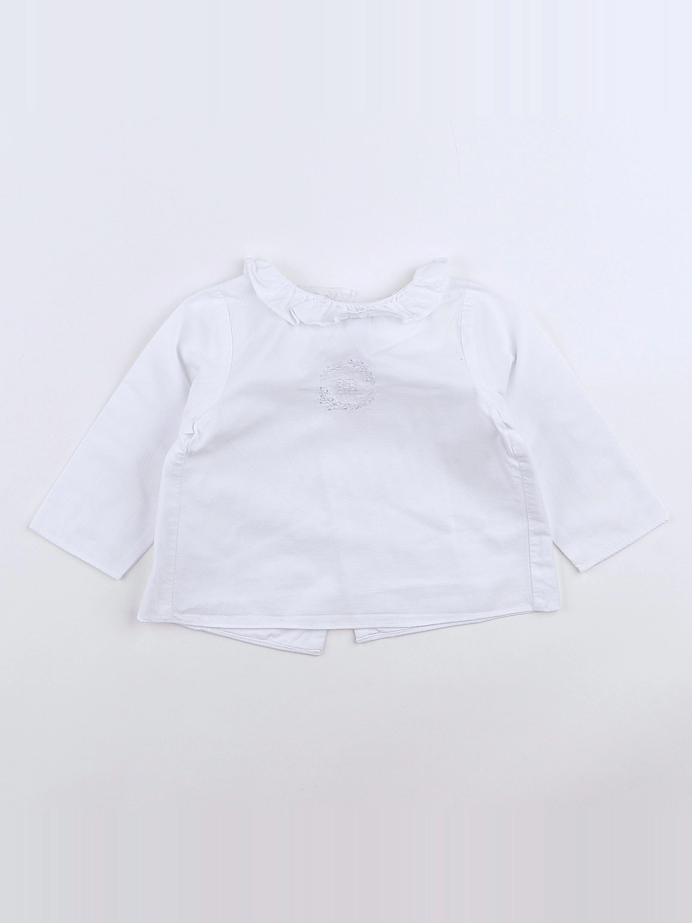 Jacadi - blouse blanc - 12 mois