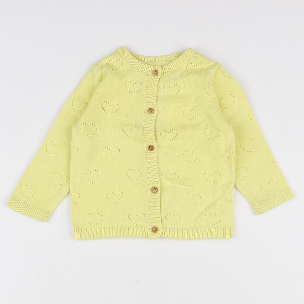 Vertbaudet - gilet jaune - 6 mois