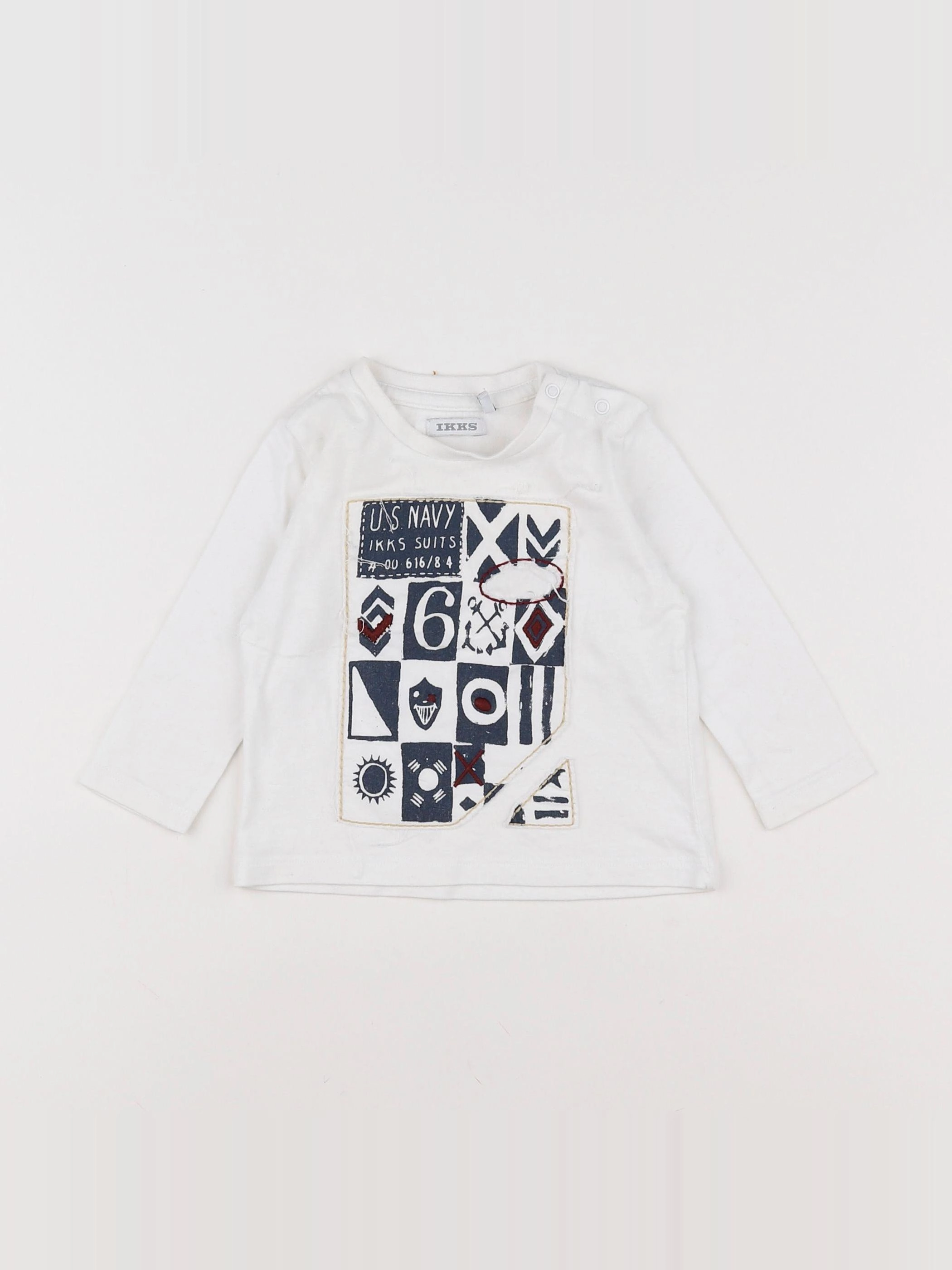 IKKS - tee-shirt blanc - 6 mois
