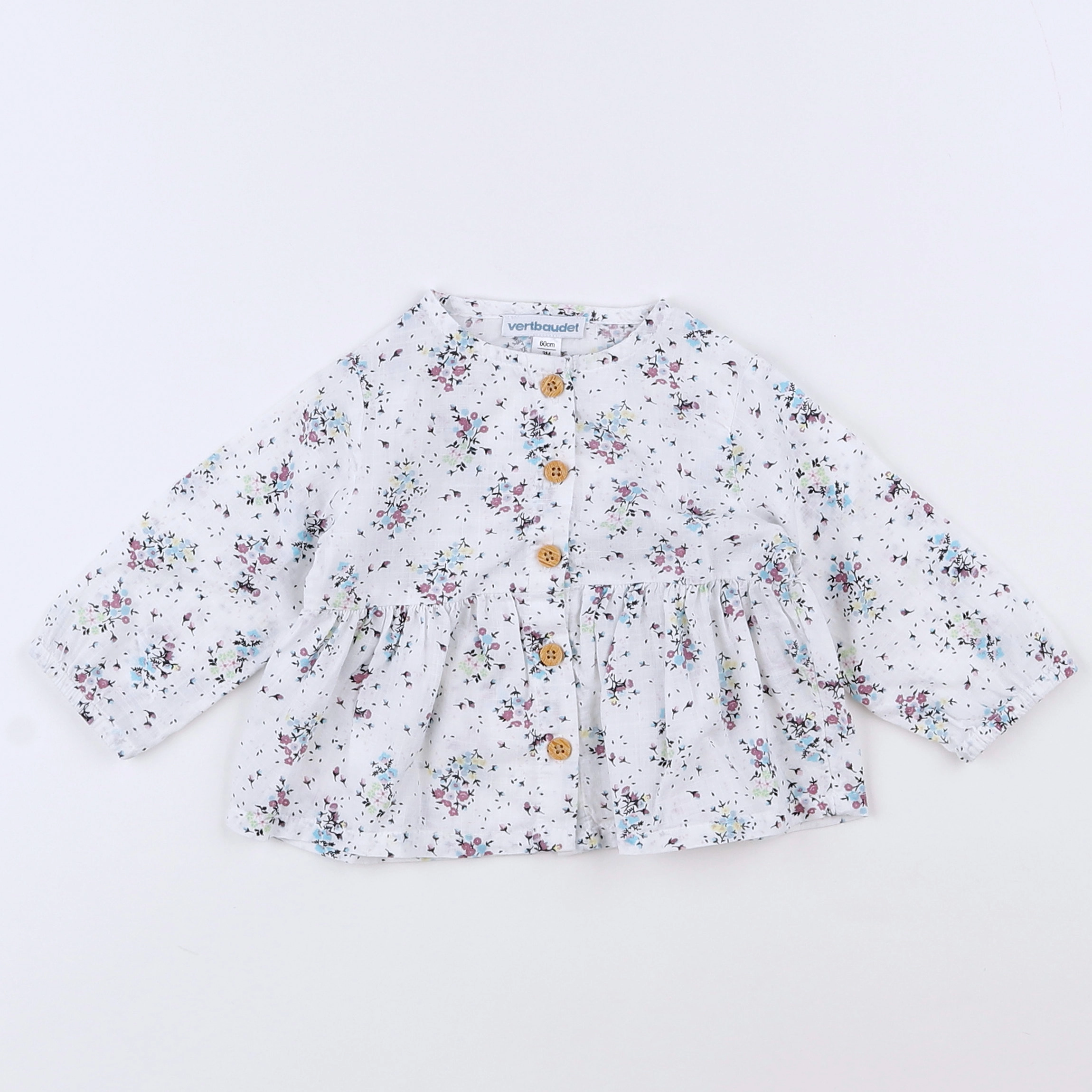 Vertbaudet - blouse blanc - 3 mois
