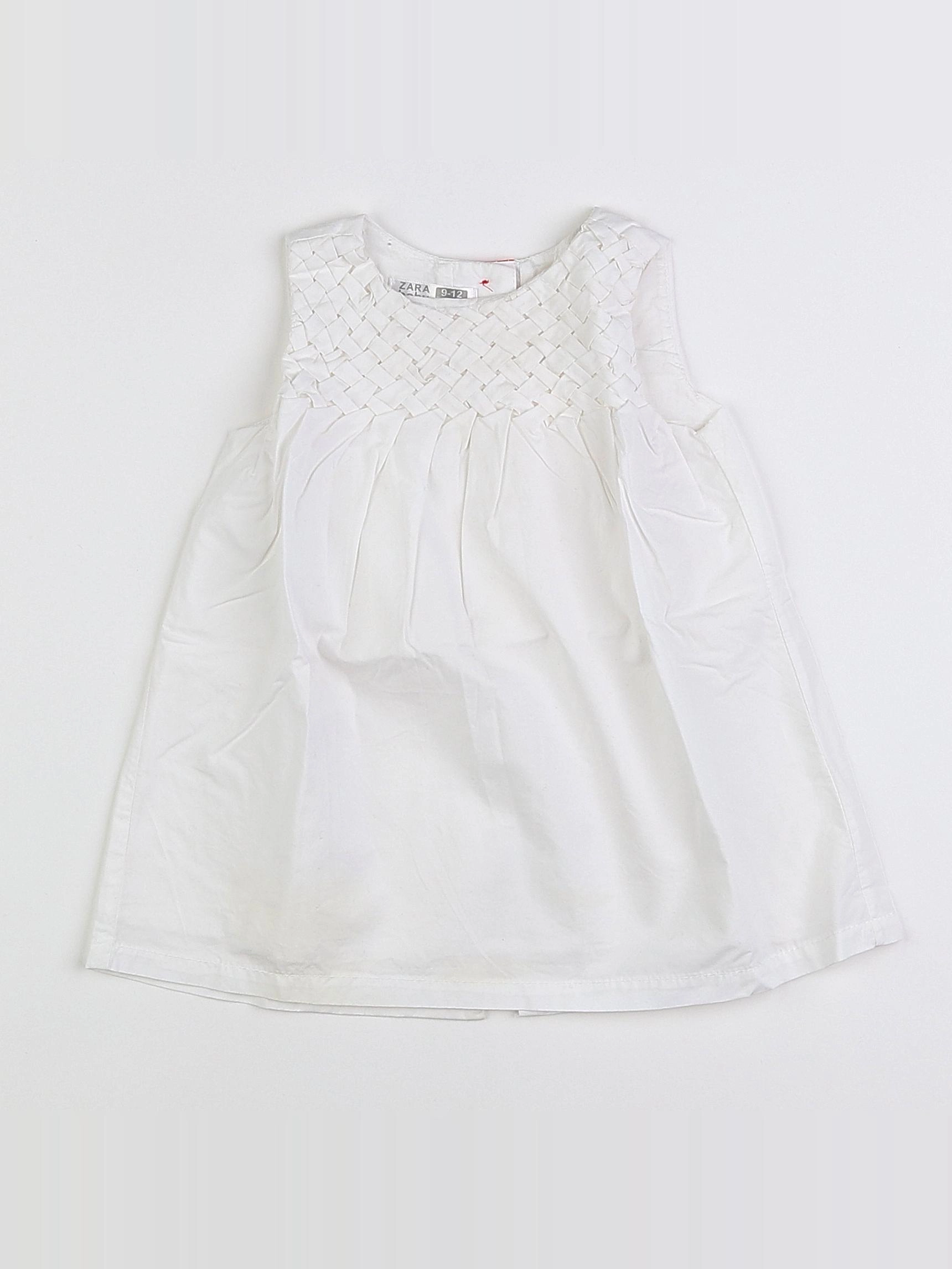 Zara - robe blanc - 9/12 mois