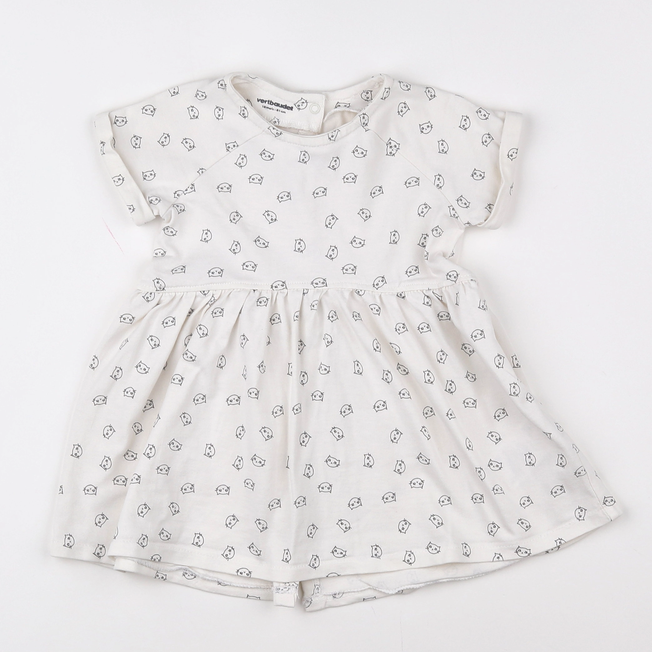Vertbaudet - robe beige - 18 mois