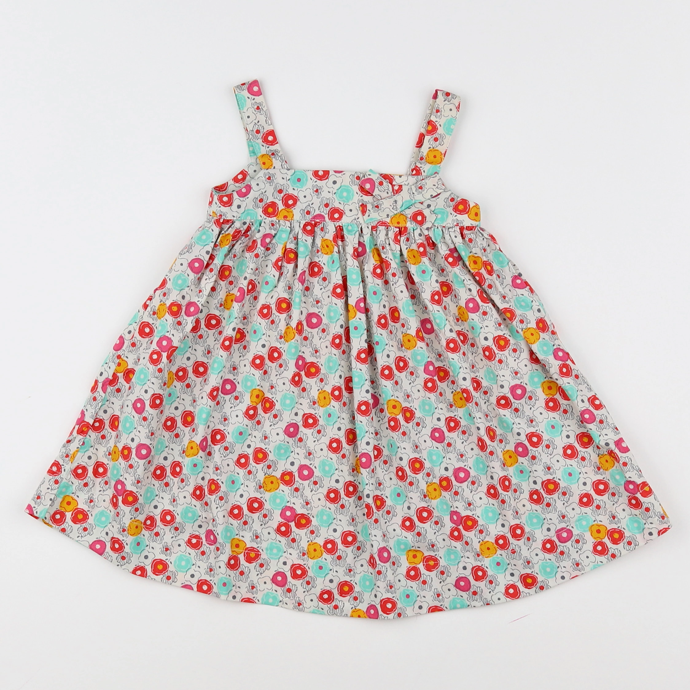 Petit Bateau - robe multicolore (état neuf) - 12 mois