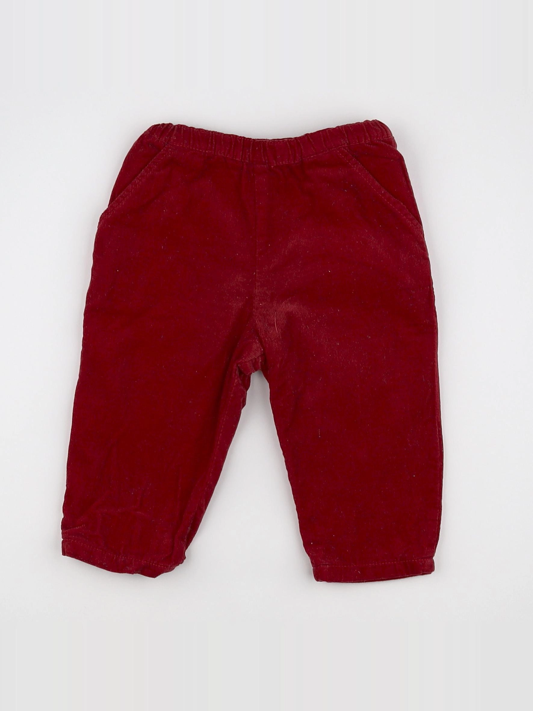 Boutchou - pantalon rouge - 9 mois