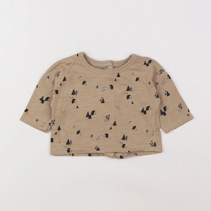 Vertbaudet - tee-shirt beige - 3 mois