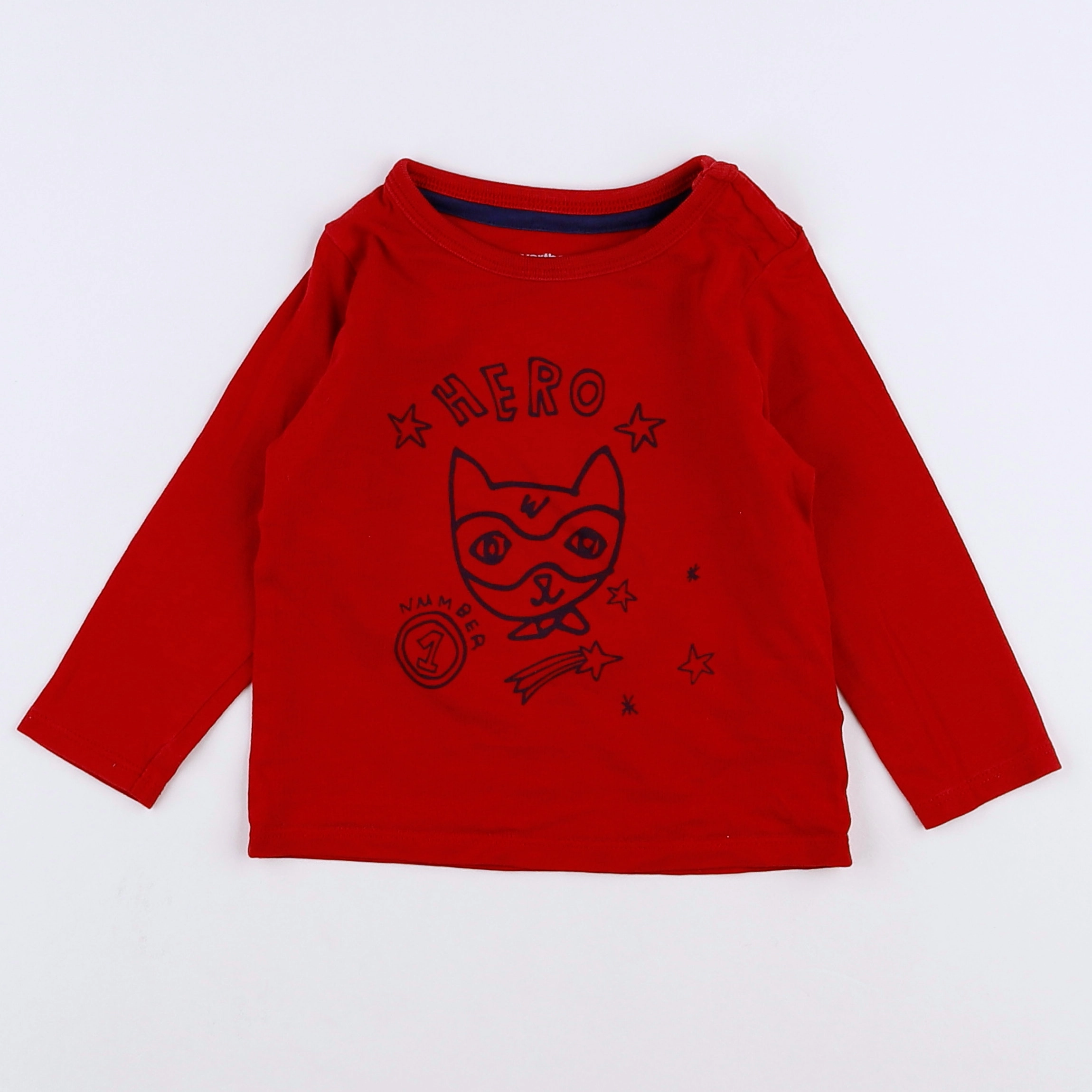 Vertbaudet - tee-shirt rouge - 9 mois