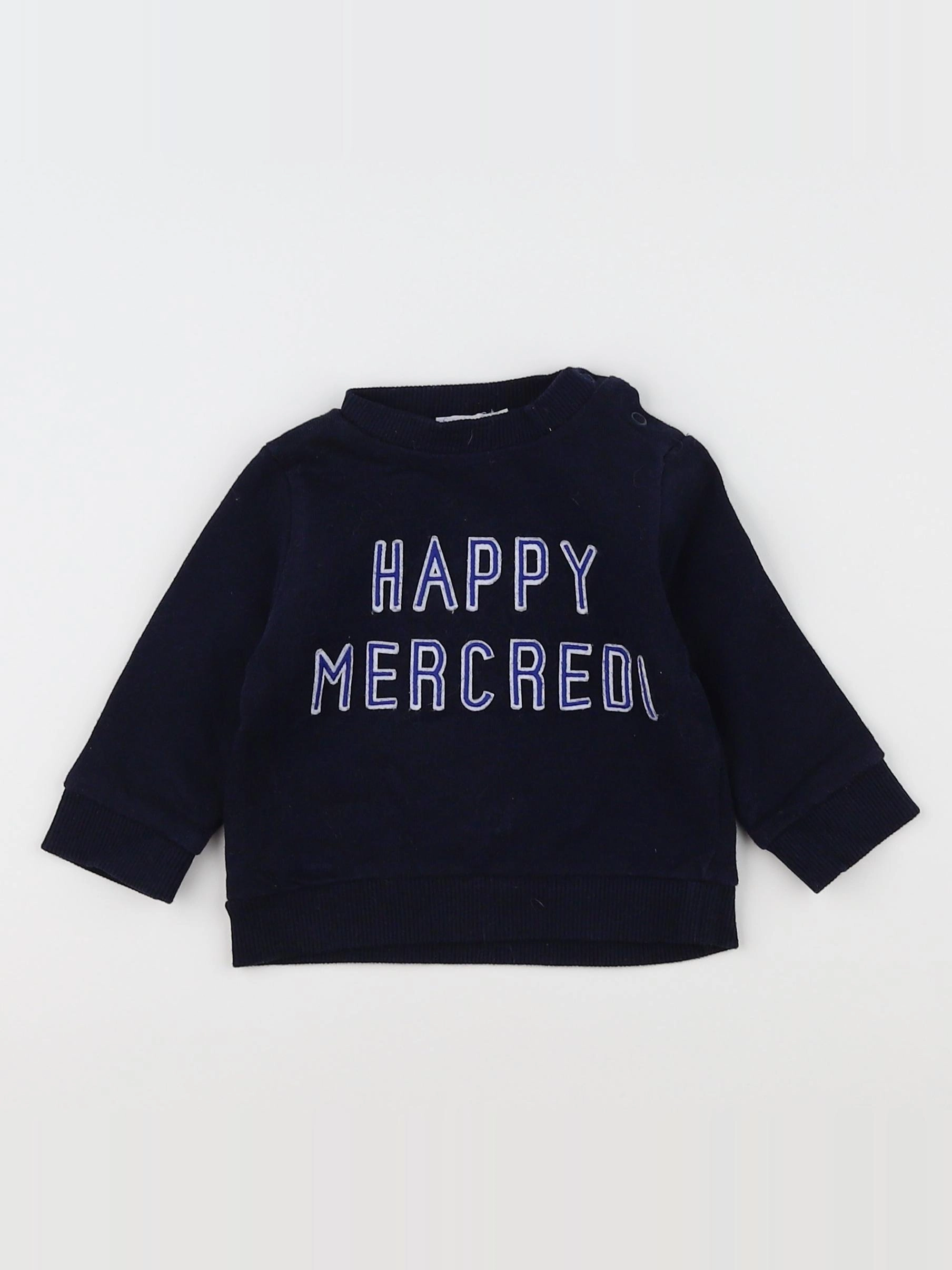 Boutchou - tee-shirt bleu - 6 mois