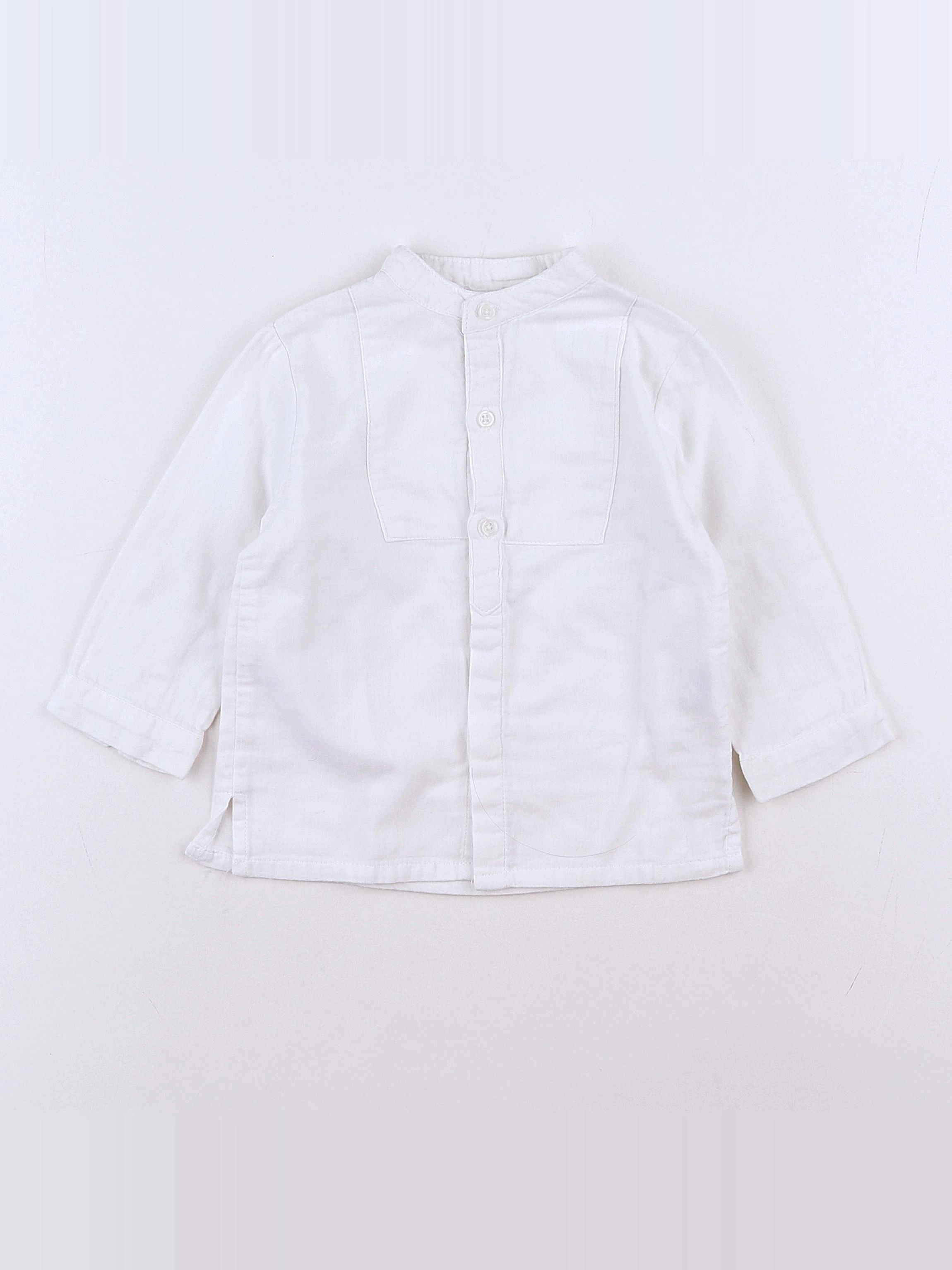 Boutchou - chemise blanc - 12 mois