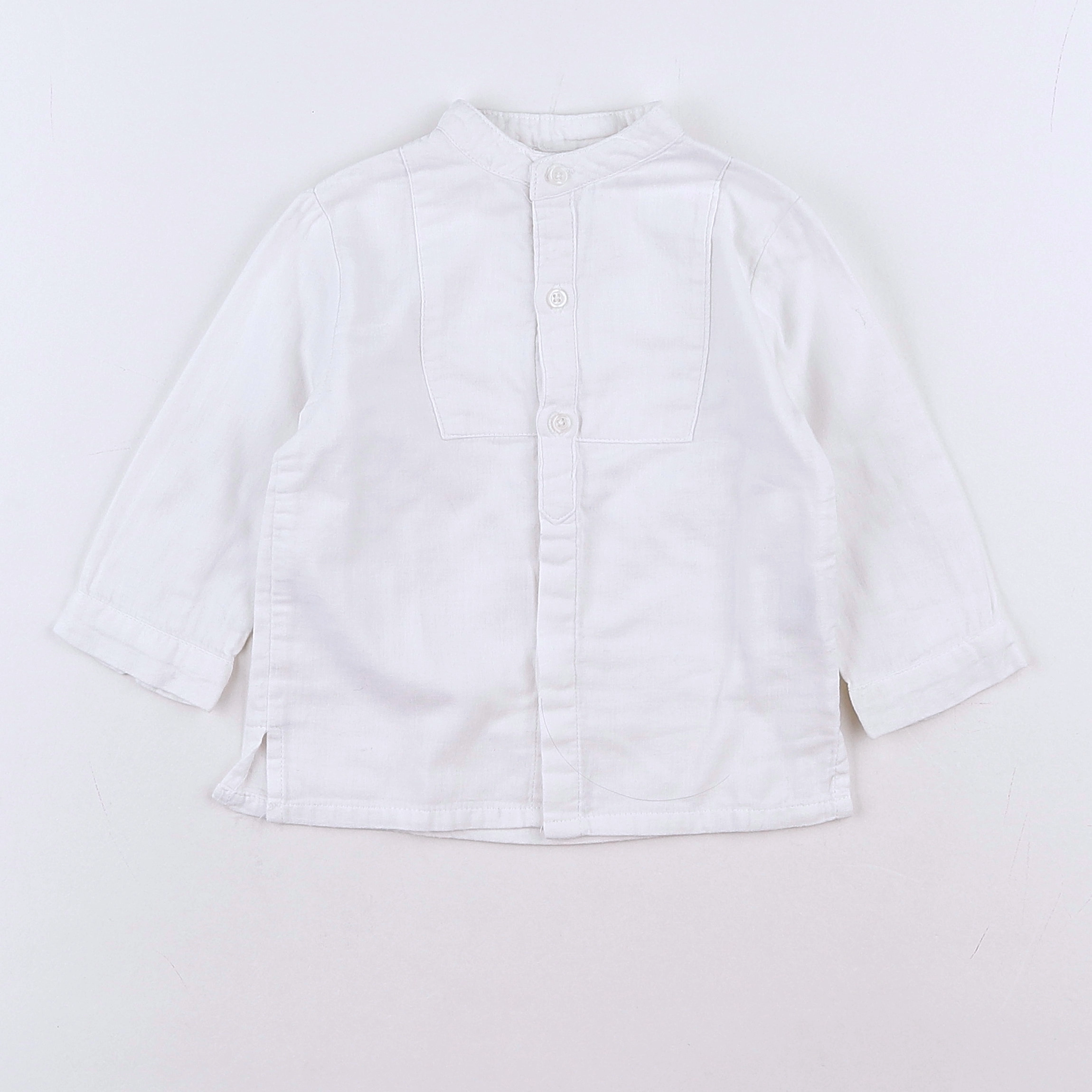 Boutchou - chemise blanc - 12 mois