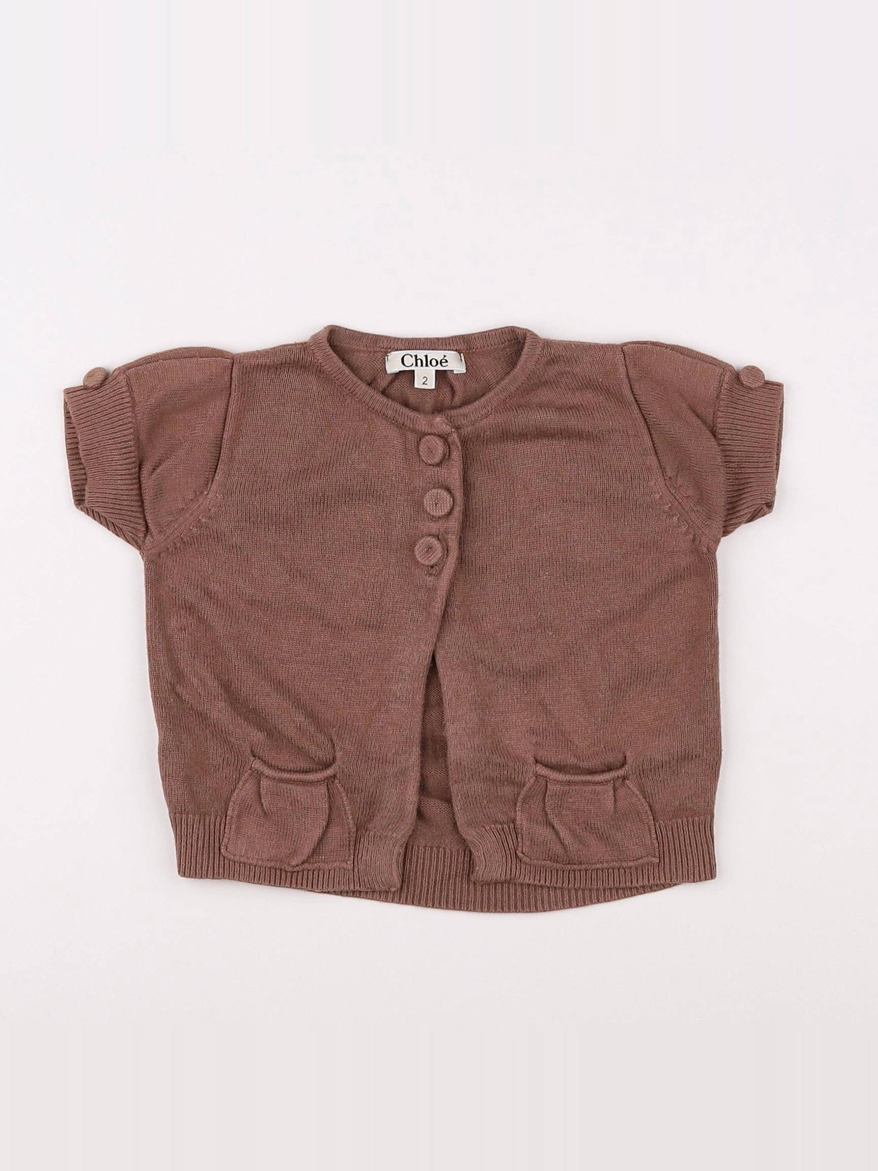 Chloé - gilet marron - 2 ans
