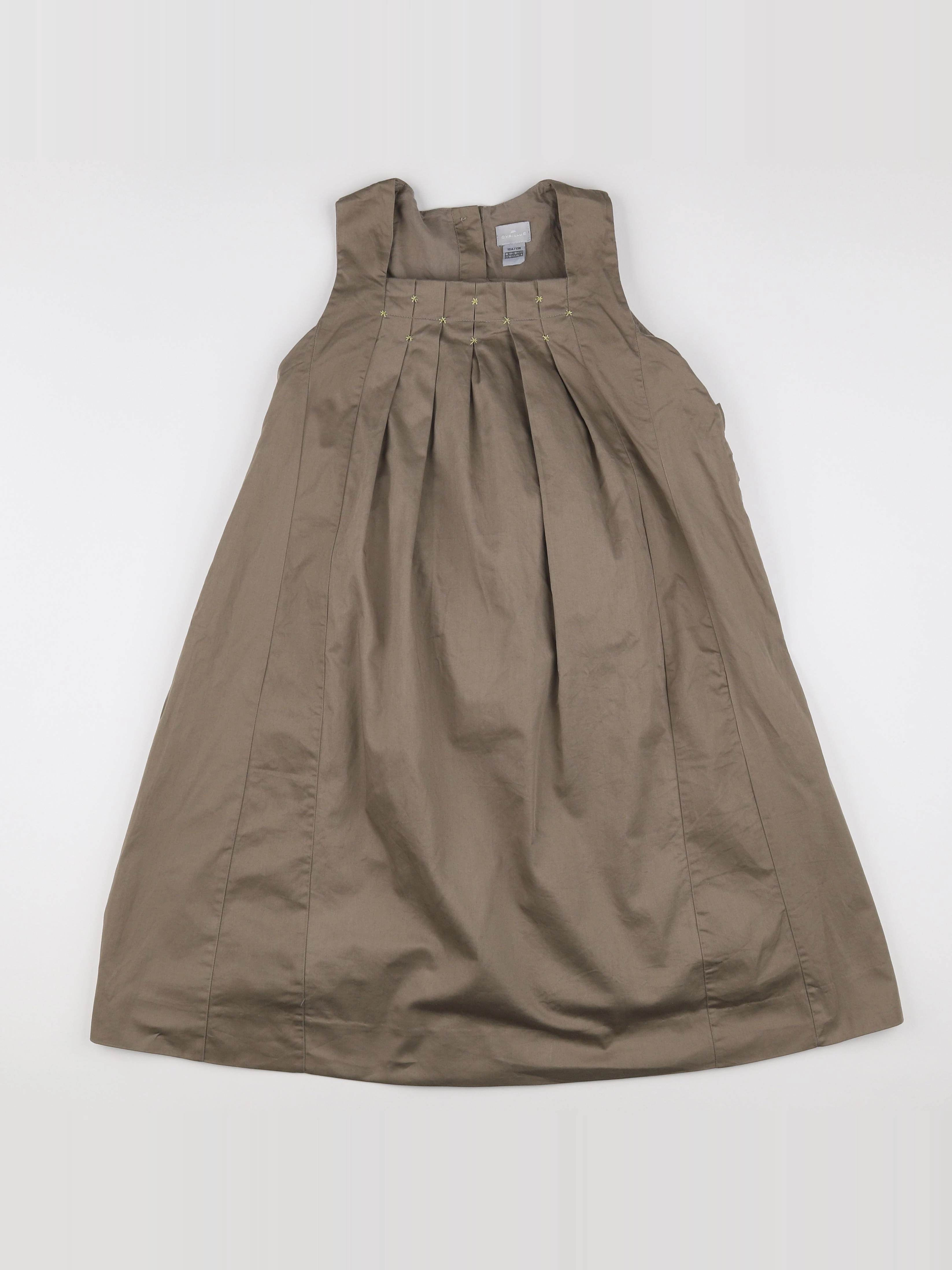 Cyrillus - robe marron, or - 10 ans