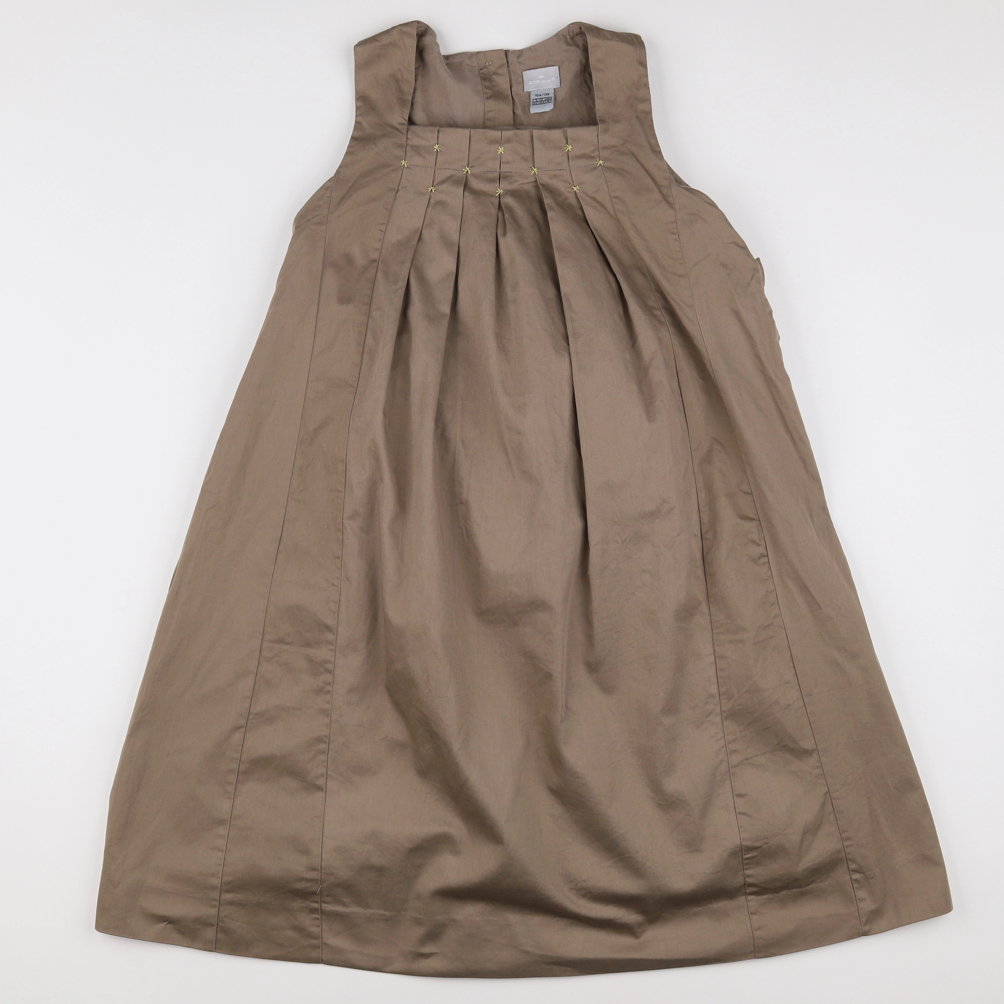 Cyrillus - robe marron, or - 10 ans