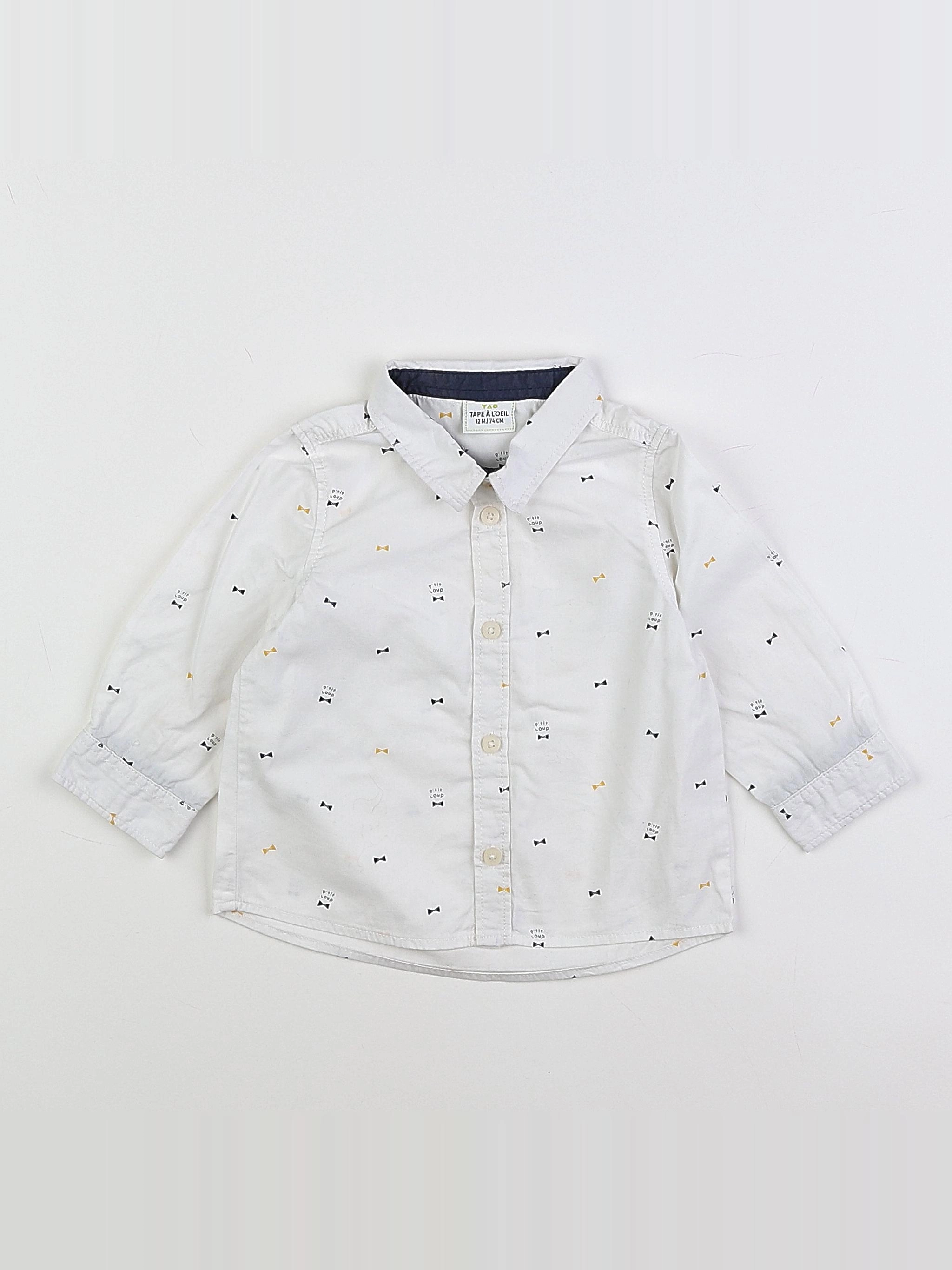 Tape à l'oeil - chemise blanc - 12 mois
